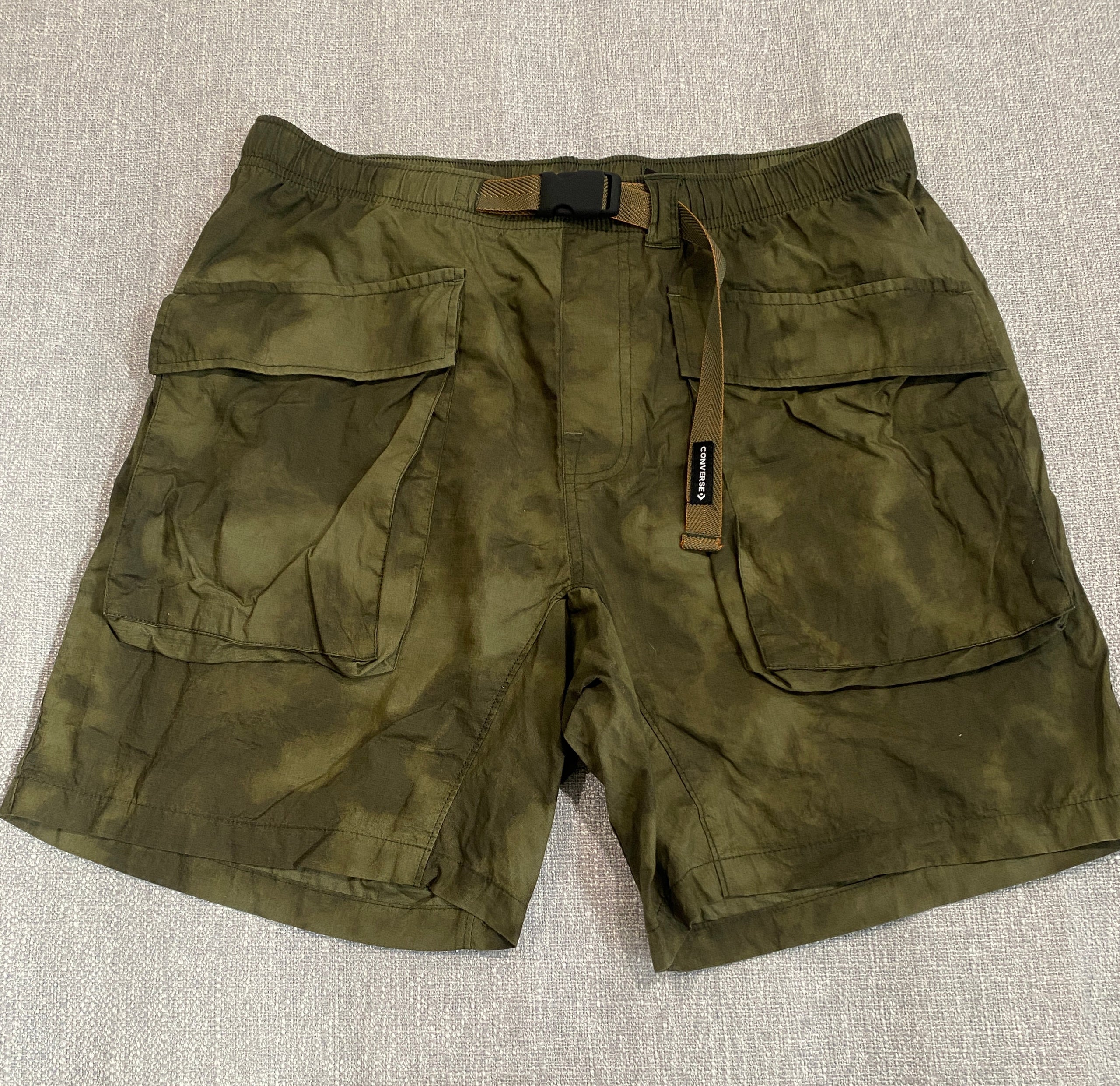 Converse Men's Cargo Shorts in Olive Green