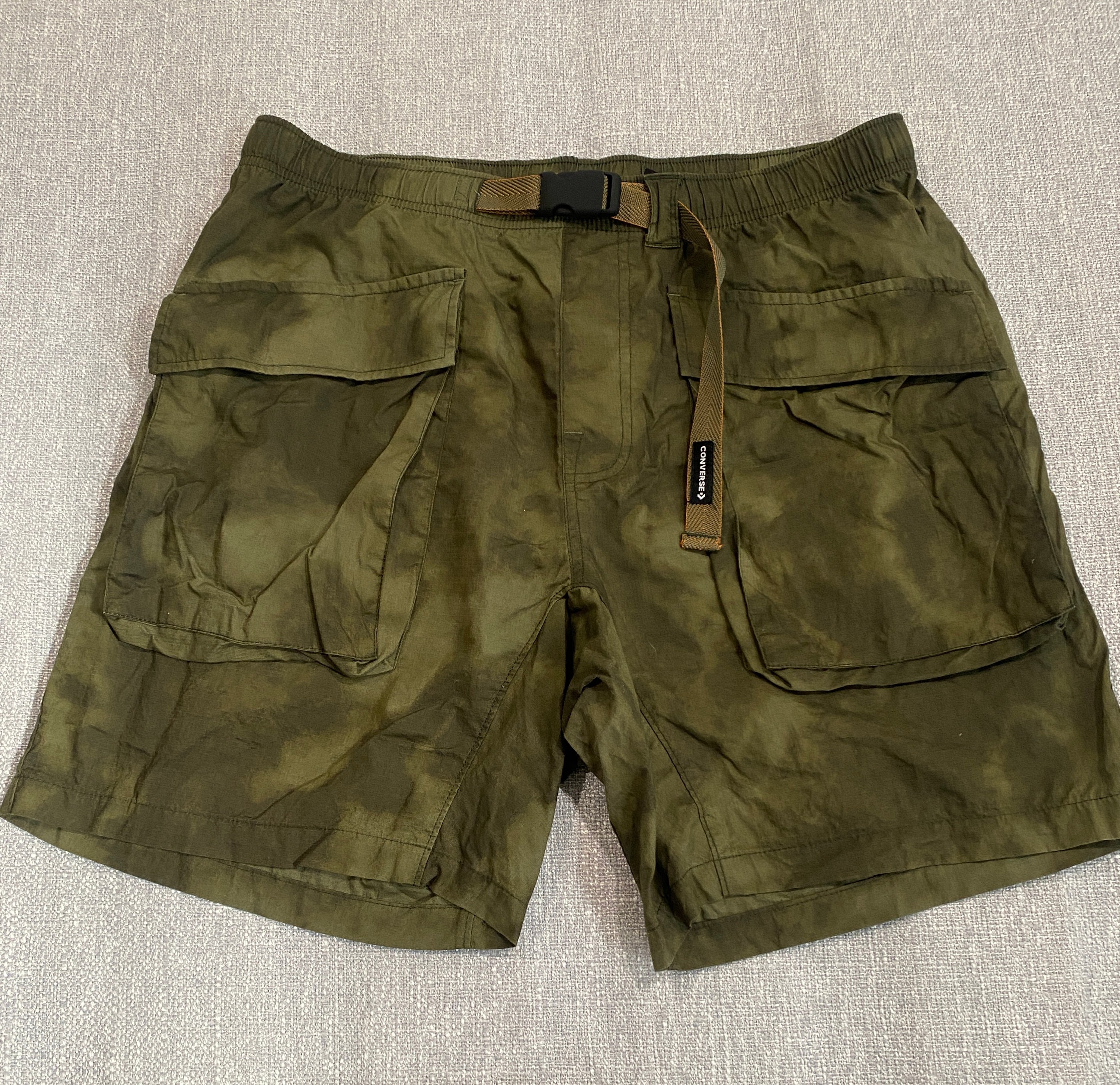 Converse Men's Cargo Shorts in Olive Green