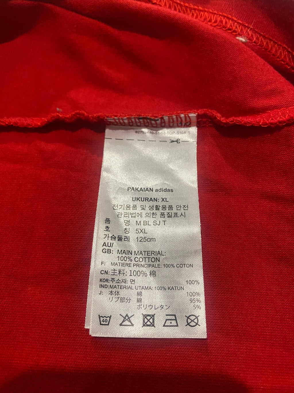 Adidas Red Logo Tee