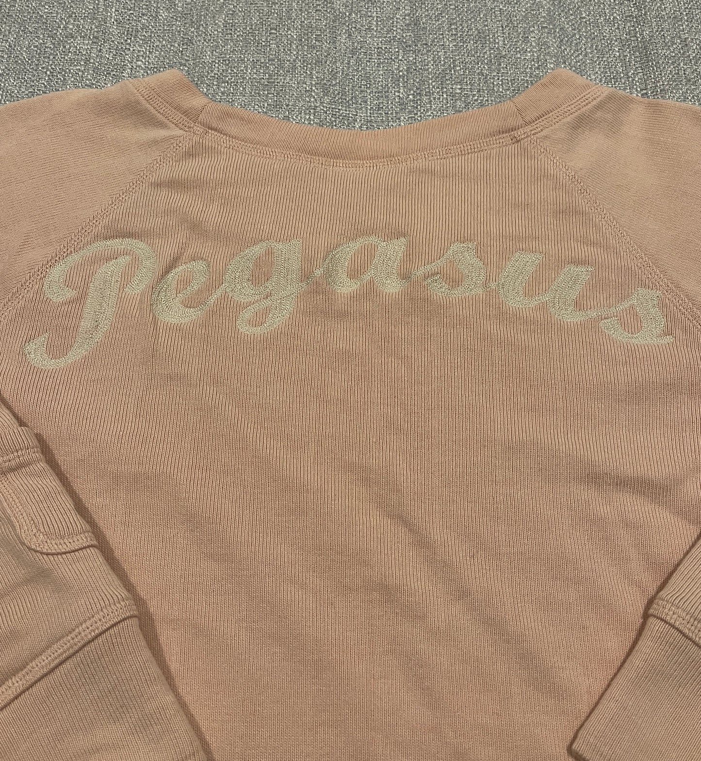 Nike Pegasus Women’s 3/4 Sleeve Sweatshirt – Large – Beige/Pink