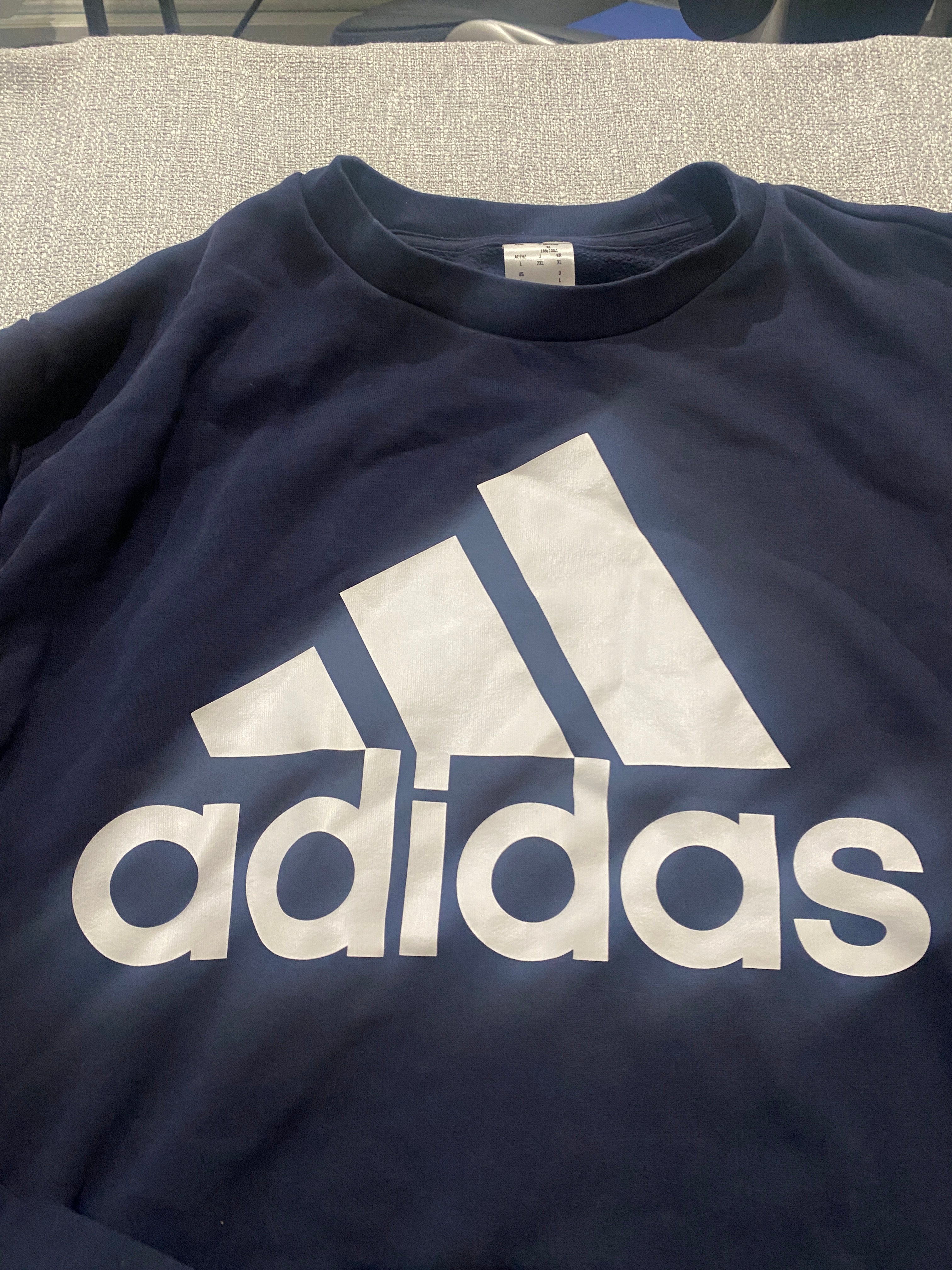 Adidas Navy Blue Logo Sweatshirt