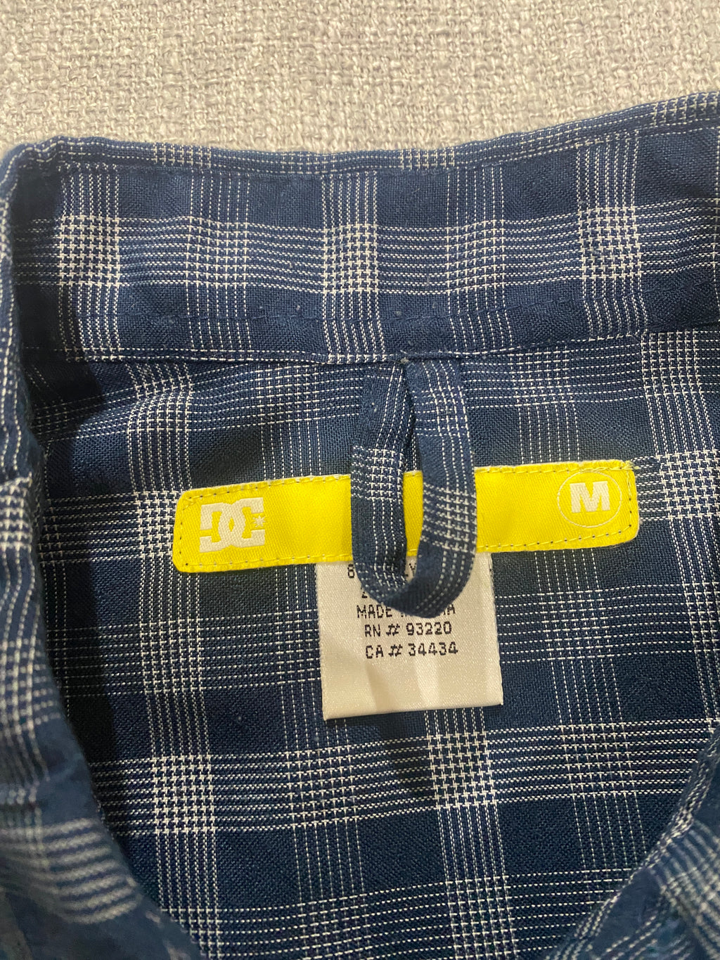 DC Shoes Mens Blue Plaid S/S Shirt