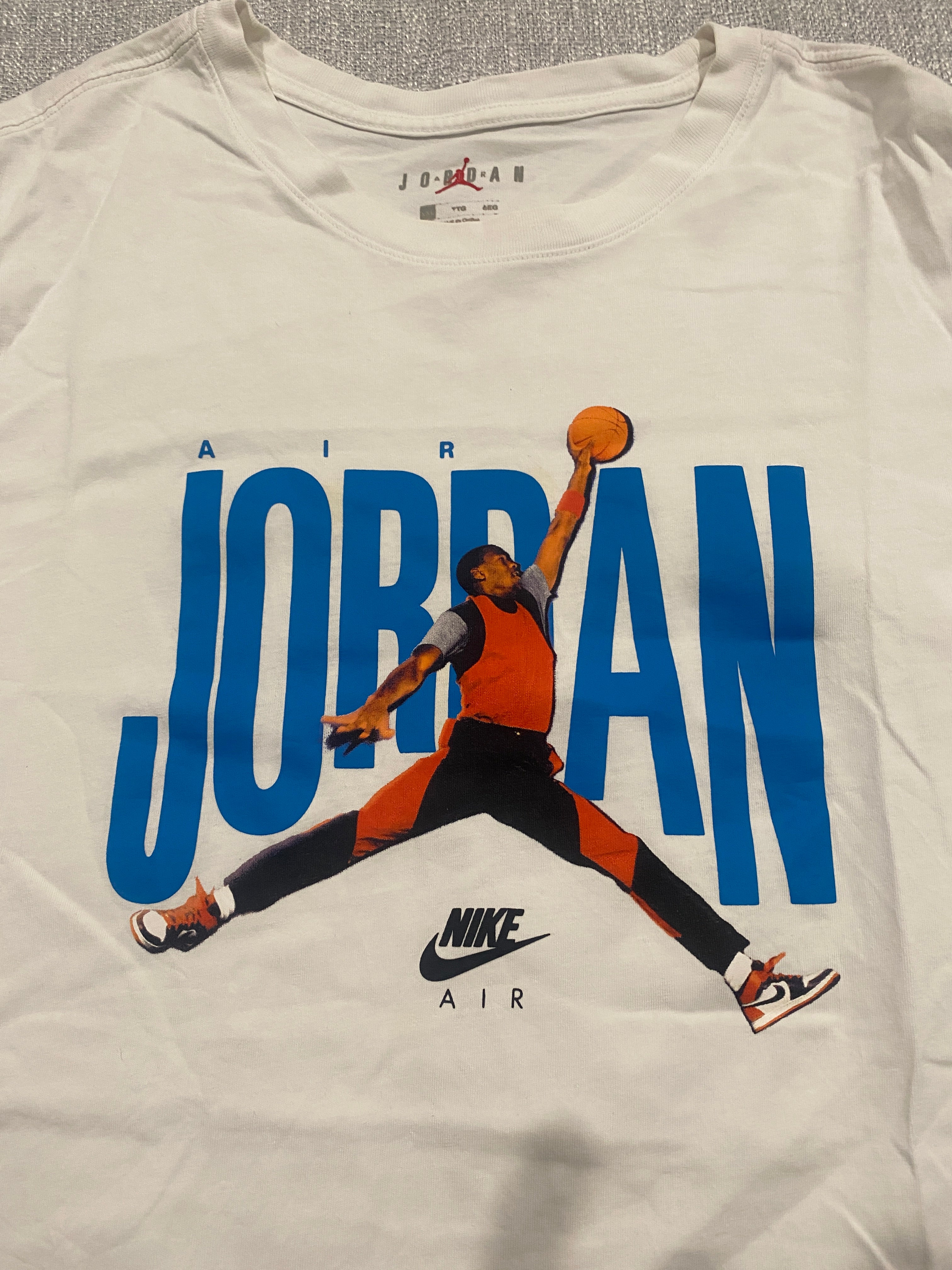 Nike Air Jordan Graphic Tee White Blue Orange