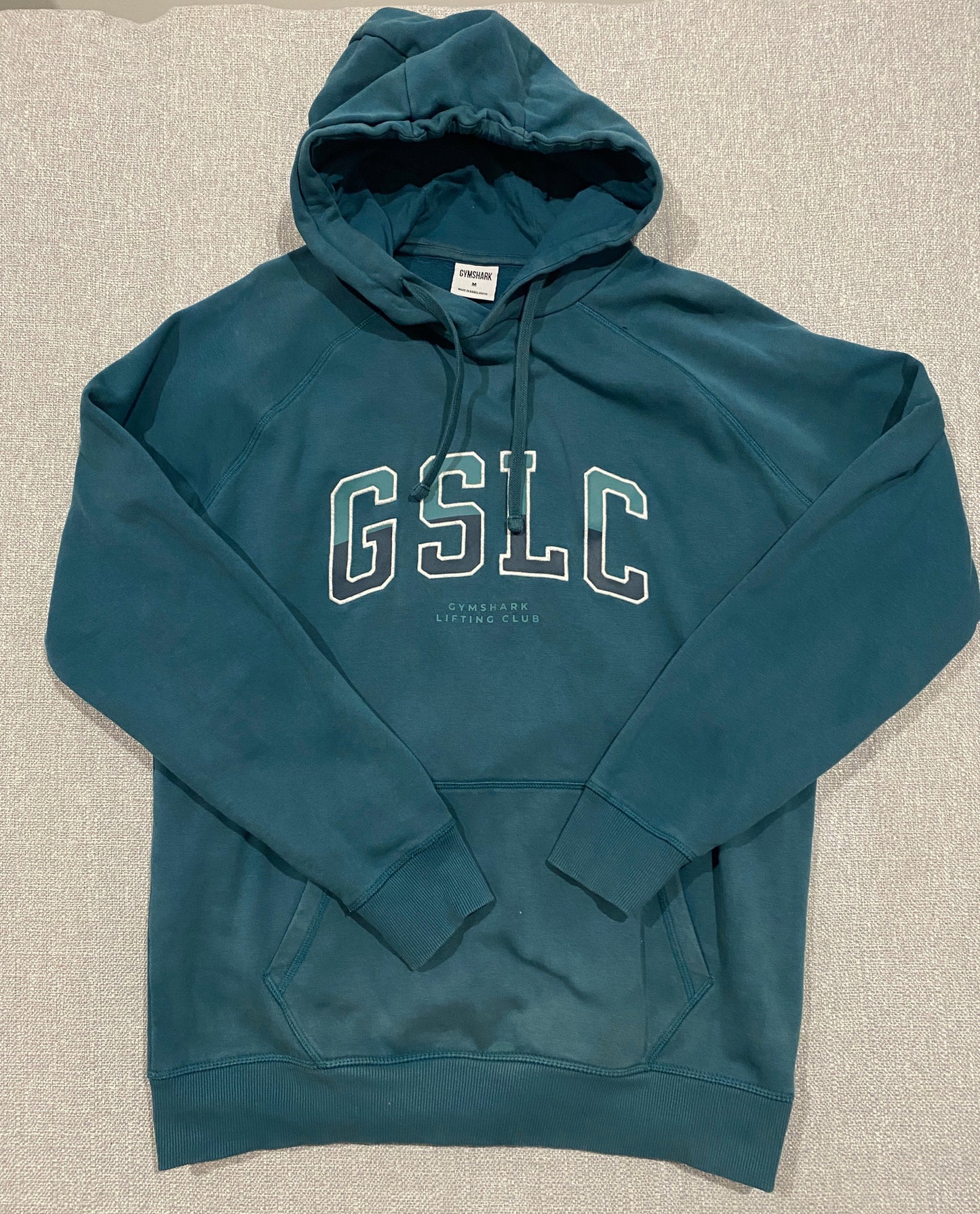 Gymshark GSLC Lifting Club Hoodie Men’s Medium Teal Pullover