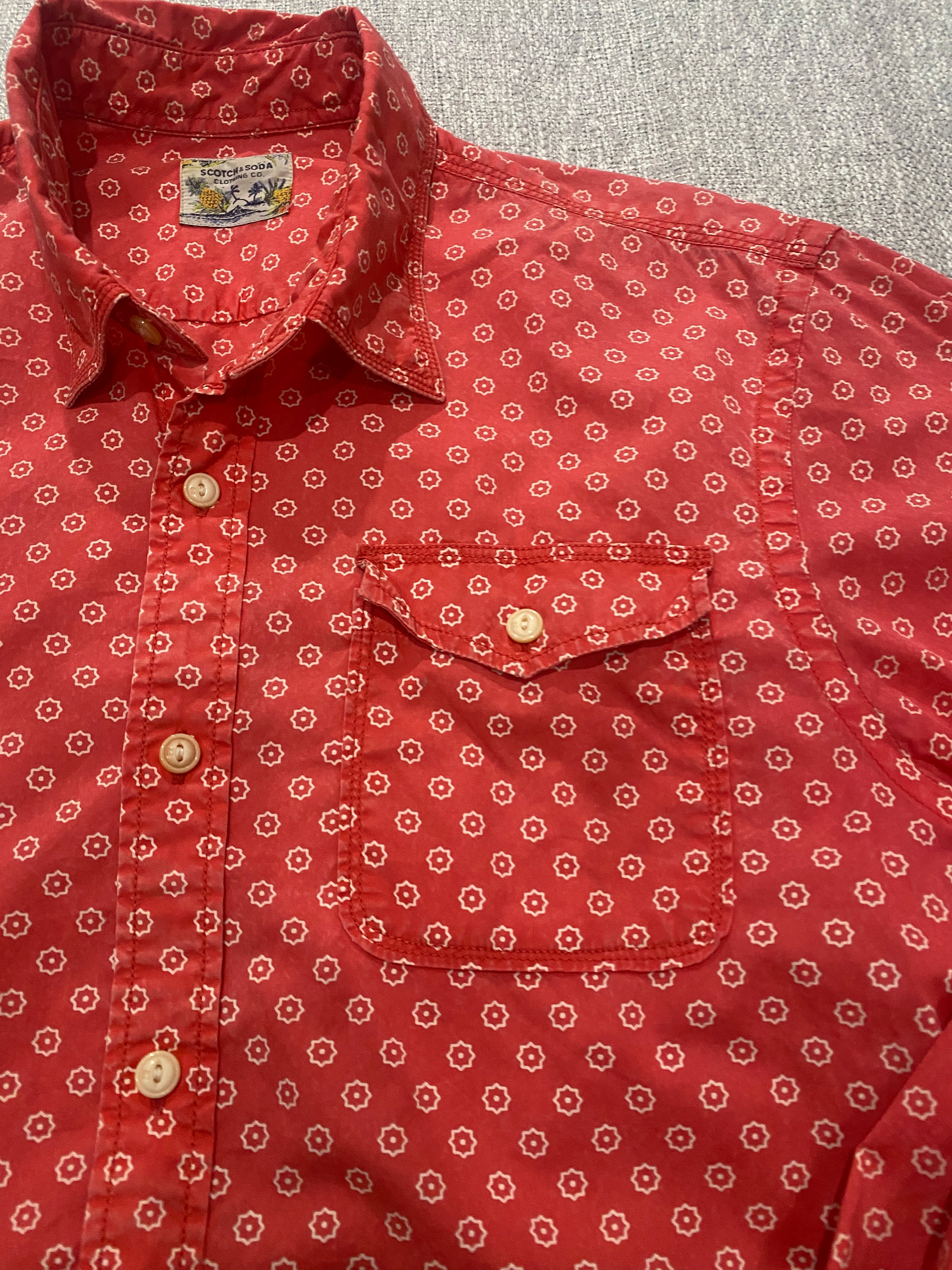 Scotch & Soda Red Patterned Shirt