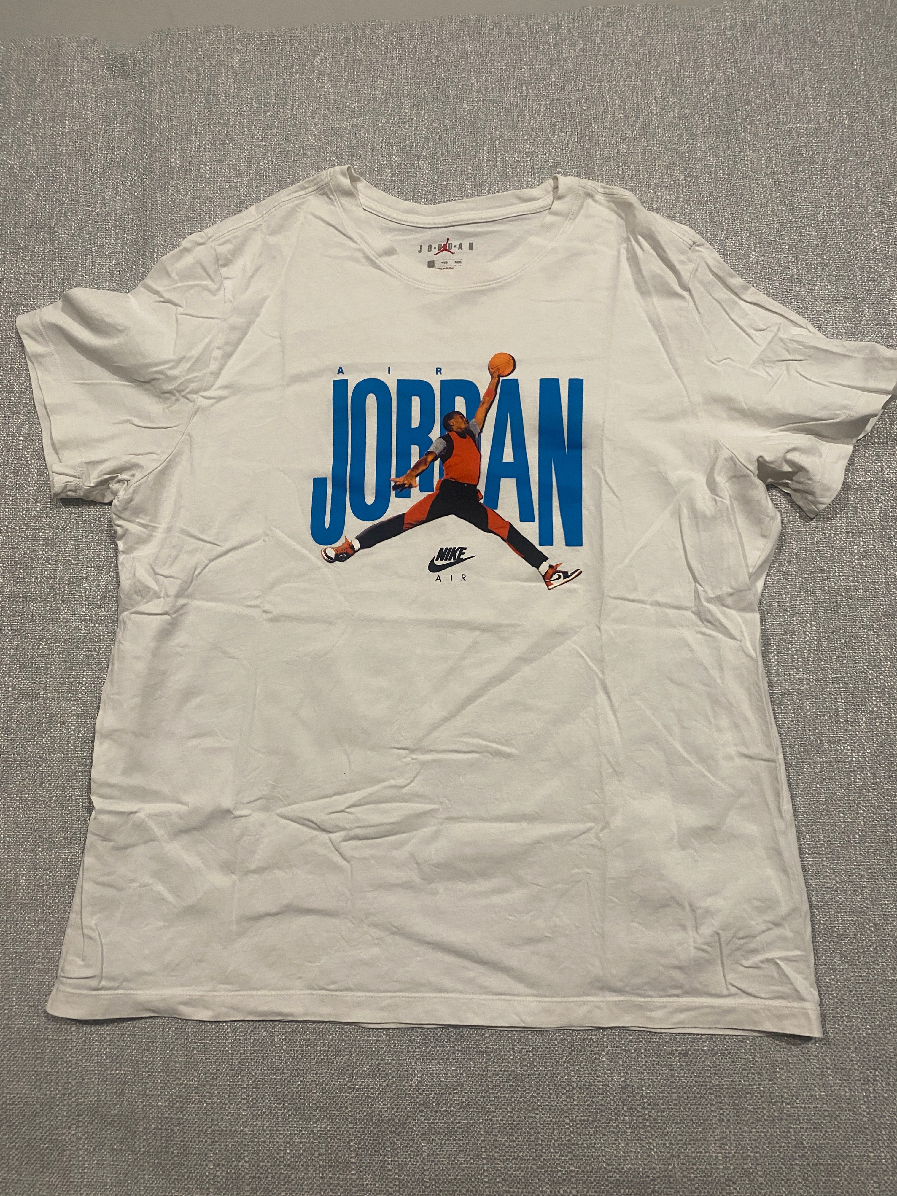 Nike Air Jordan Graphic Tee White Blue Orange