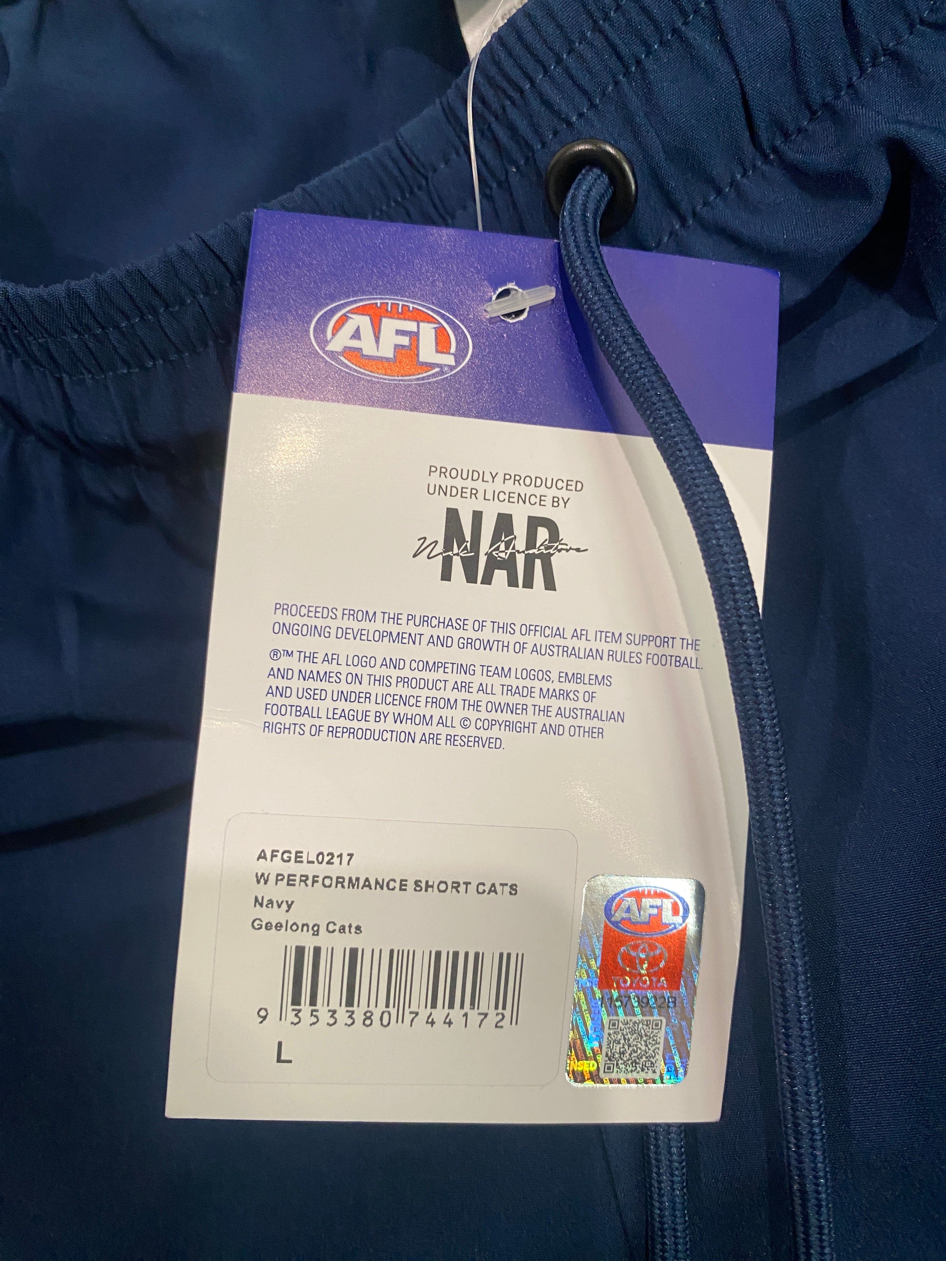 Geelong Cats AFLW Performance Shorts BNWT