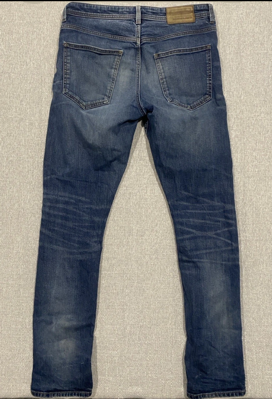 Country Road Slim Jeans Mens 32 Blue Stretch Denim Pants Tapered Casual
