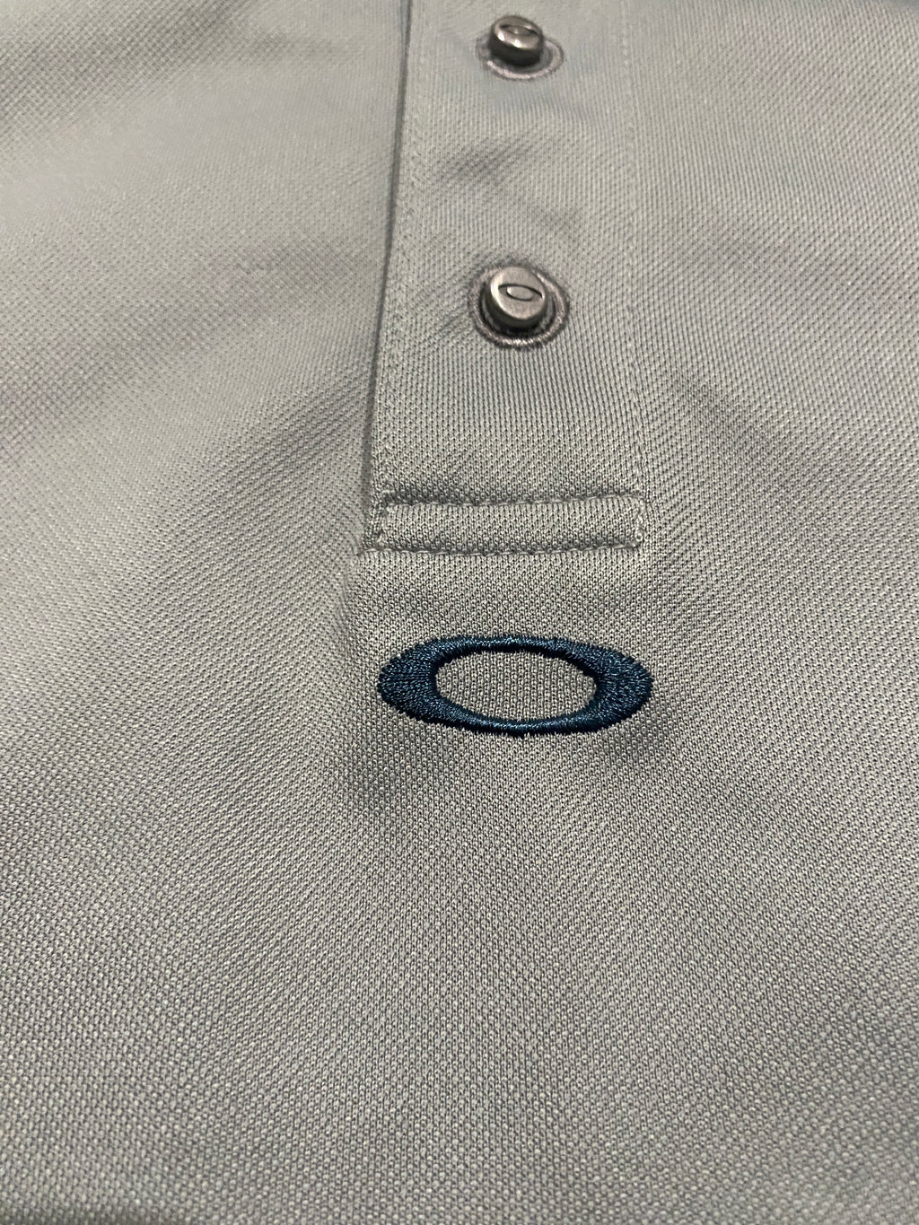 Oakley Men's Polo Shirt in Gray and Light Blue