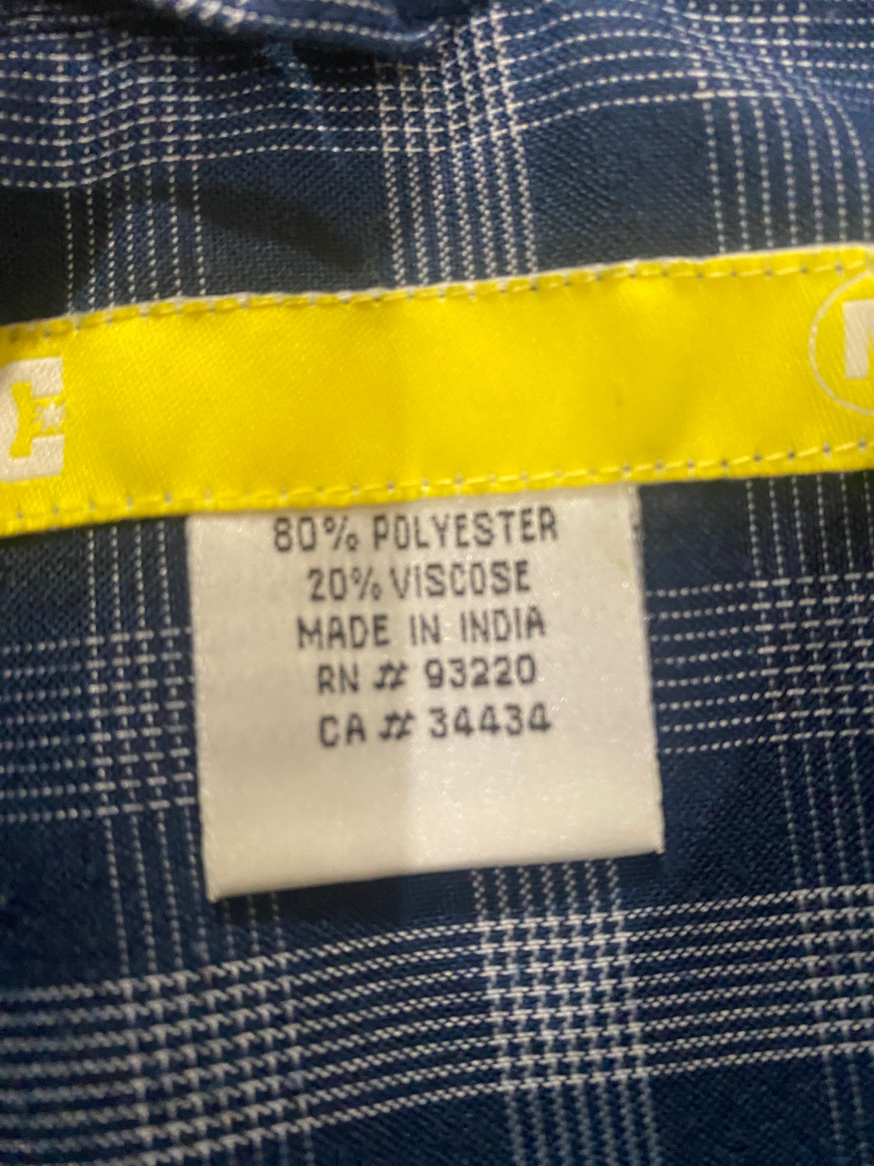 DC Shoes Mens Blue Plaid S/S Shirt