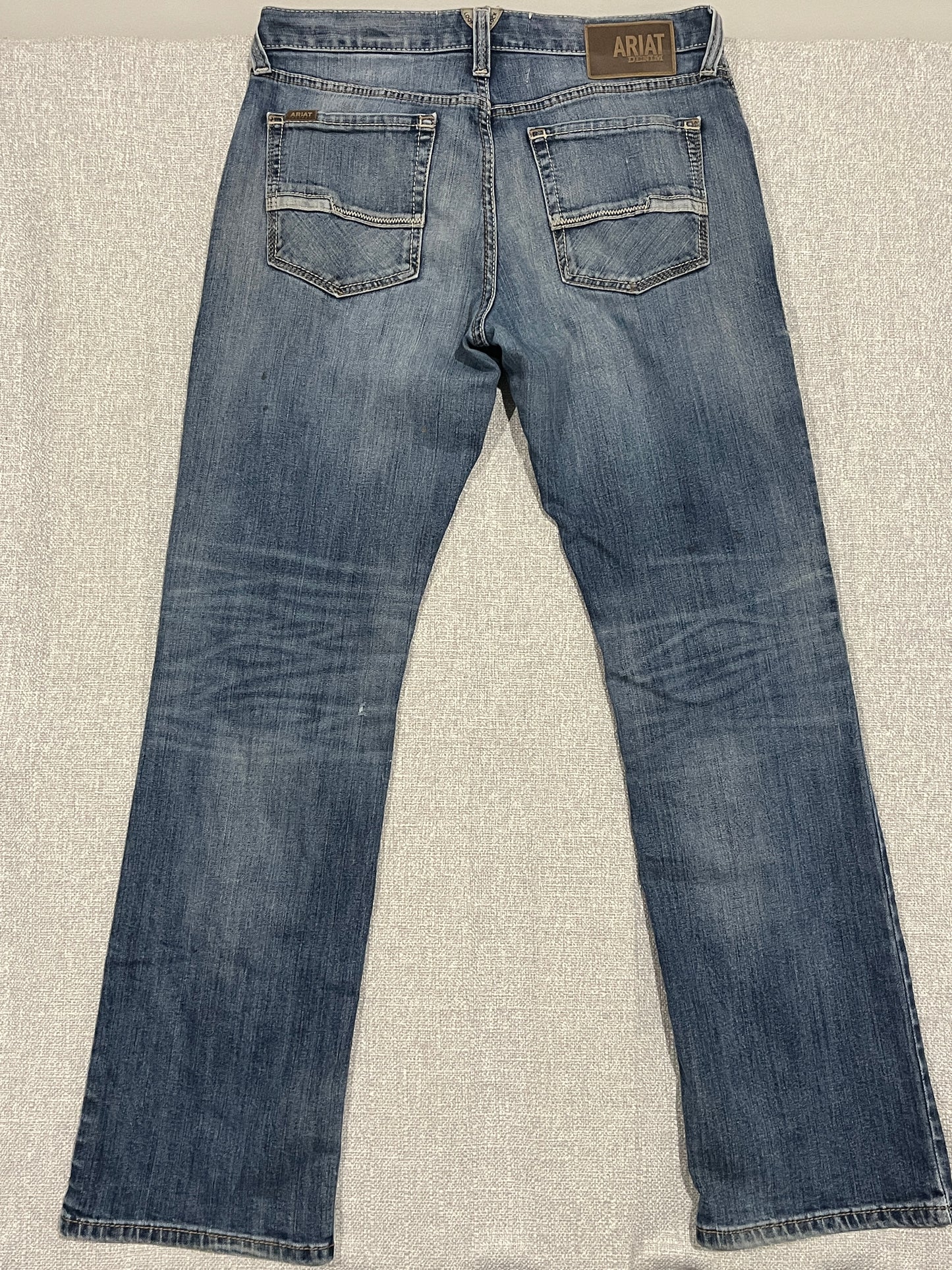 Ariat M4 Low Rise Boot Cut Jeans Mens 32x34 Blue Stretch Denim Western Cowboy