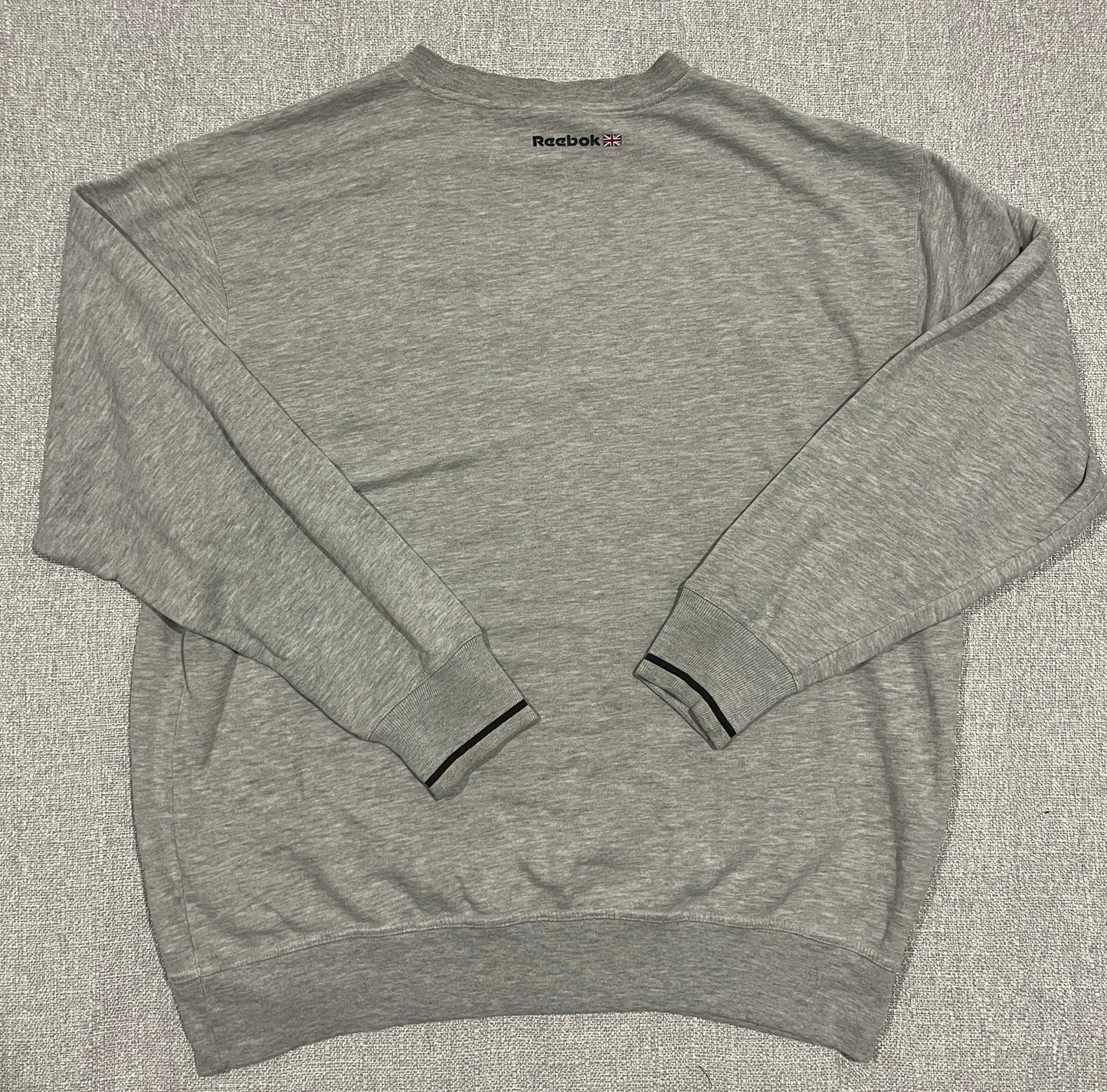 Reebok Classic Sweatshirt Mens 2XL Grey Crew Neck Pullover Jumper RC Logo