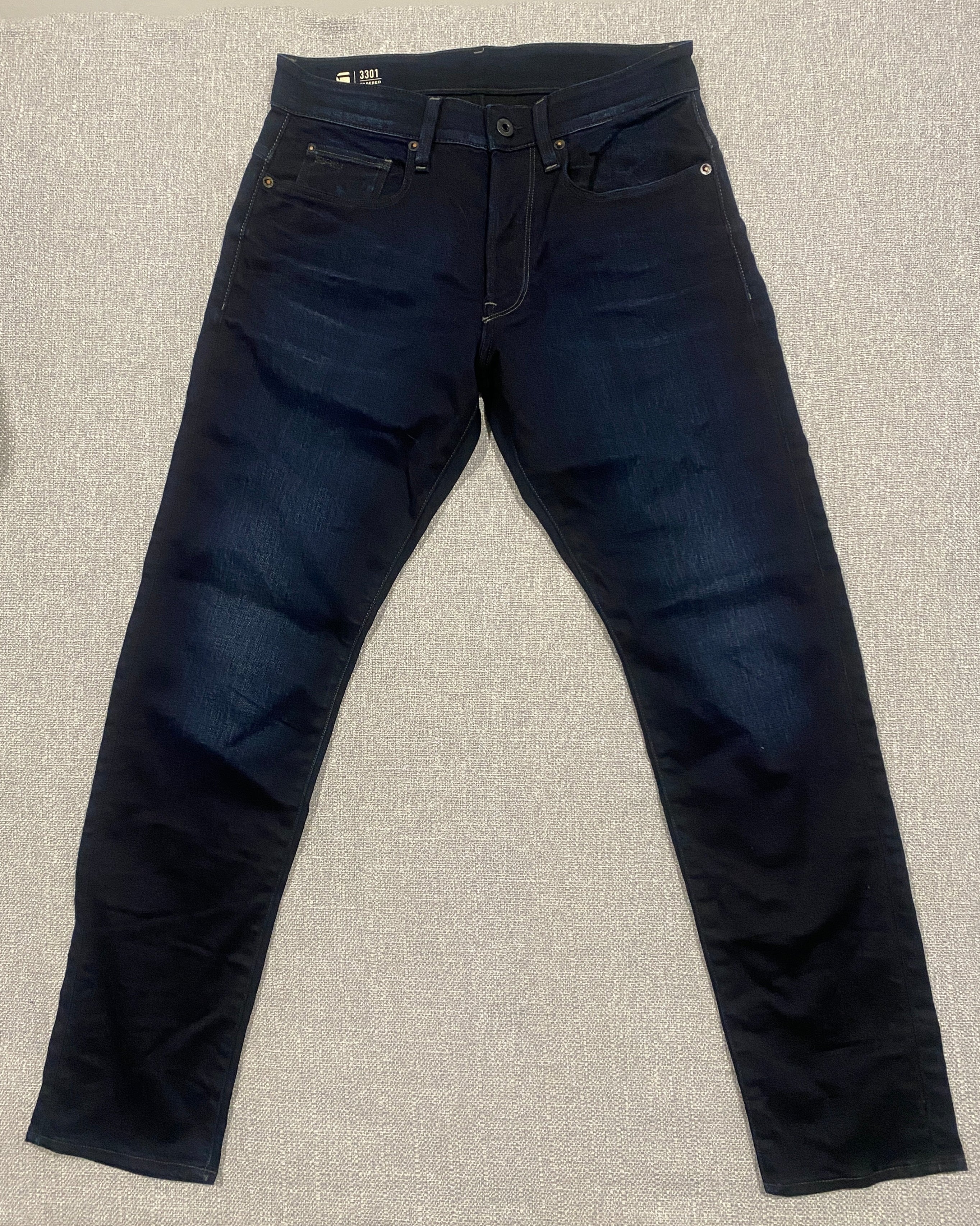 G-Star RAW 3301 Slim Fit Dark Wash Jeans Men's