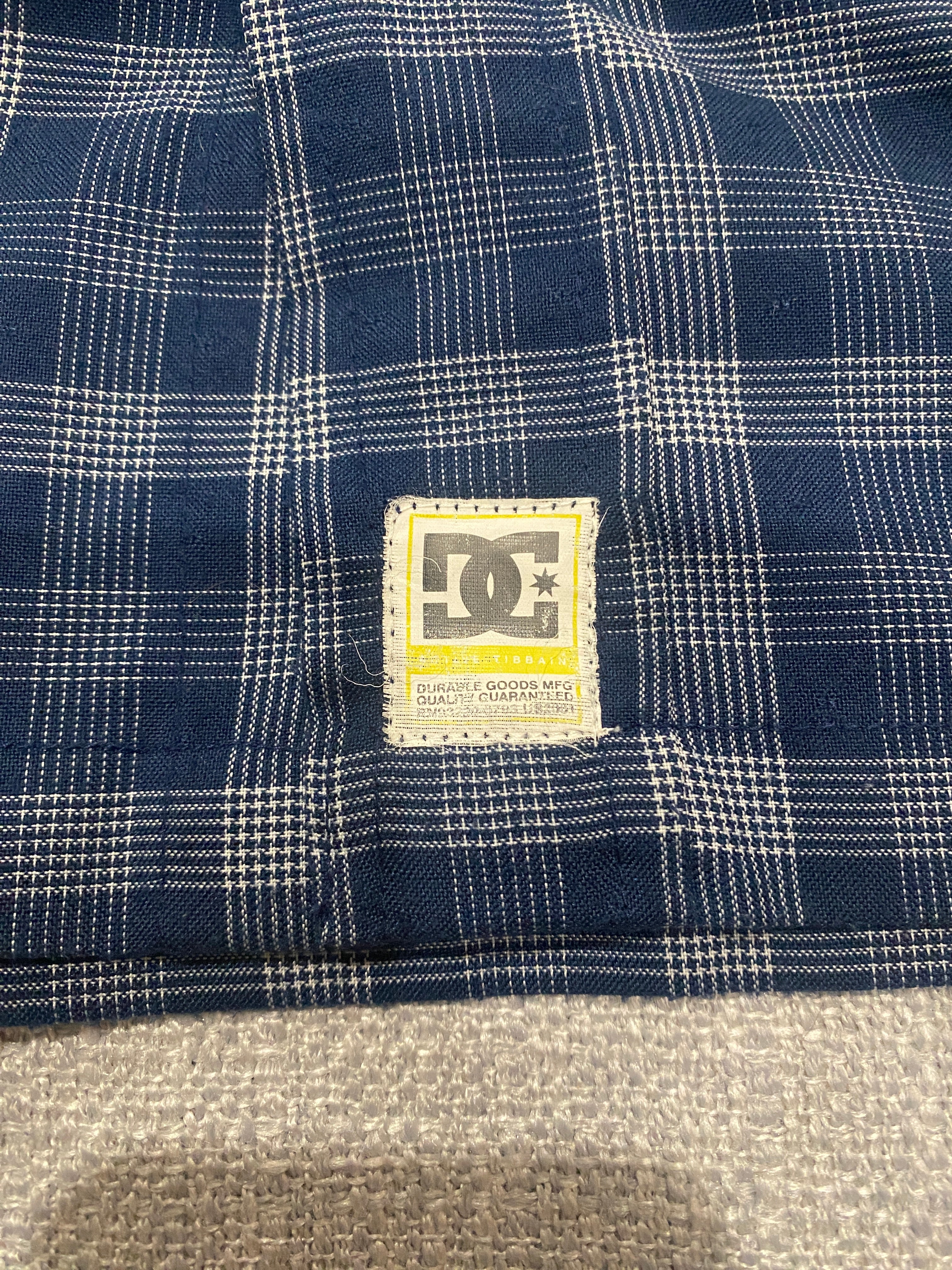 DC Shoes Mens Blue Plaid S/S Shirt