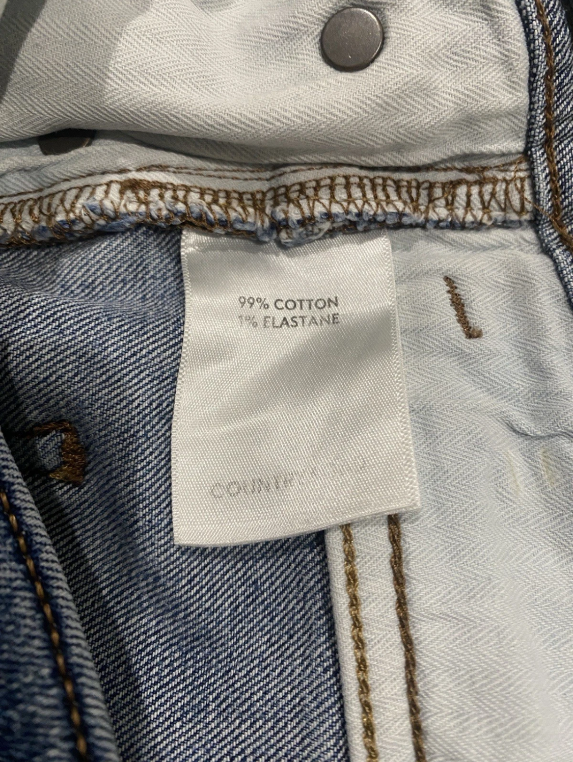 Country Road Slim Jeans Mens 32 Blue Stretch Denim Pants Tapered Casual