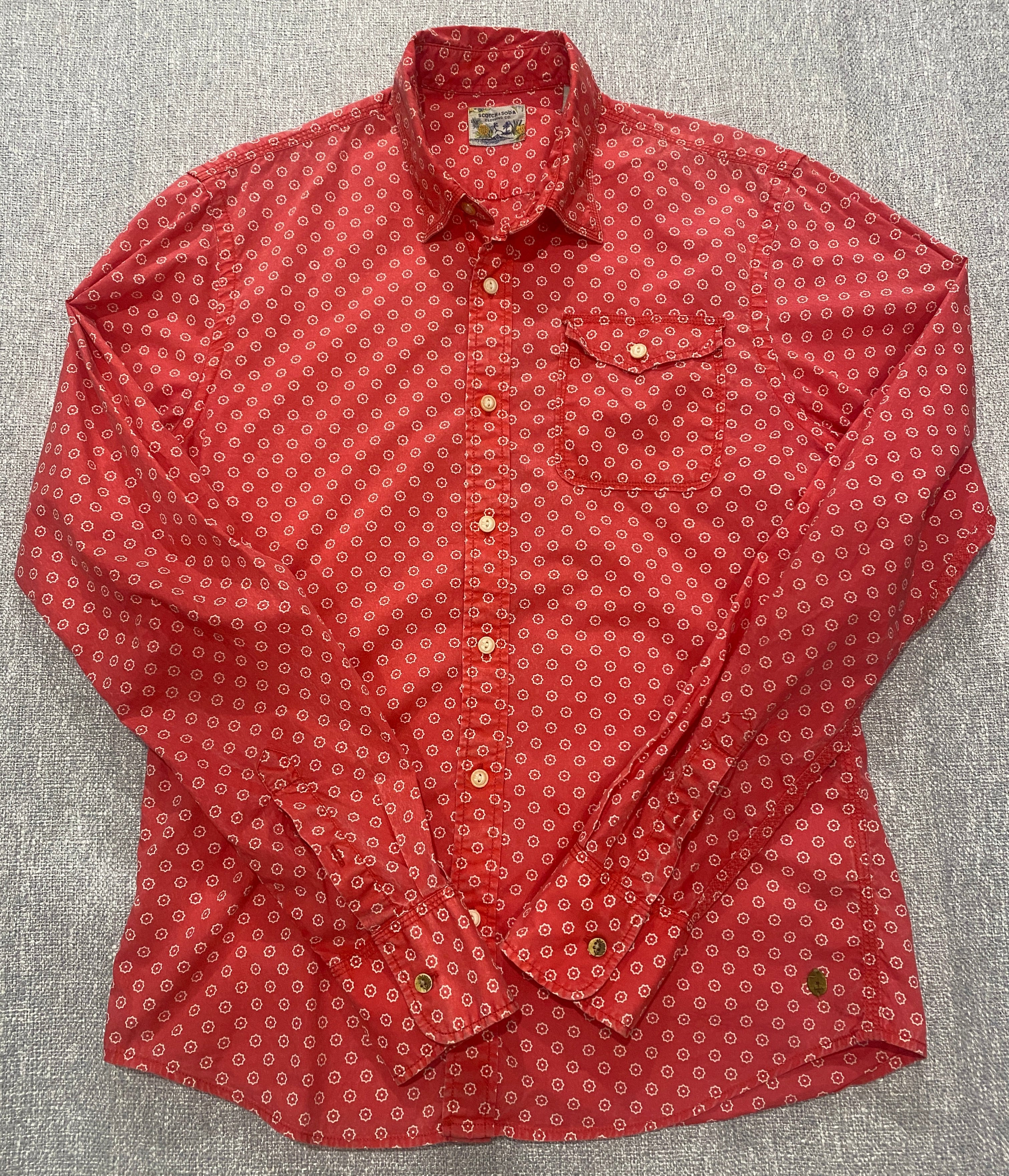Scotch & Soda Red Patterned Shirt