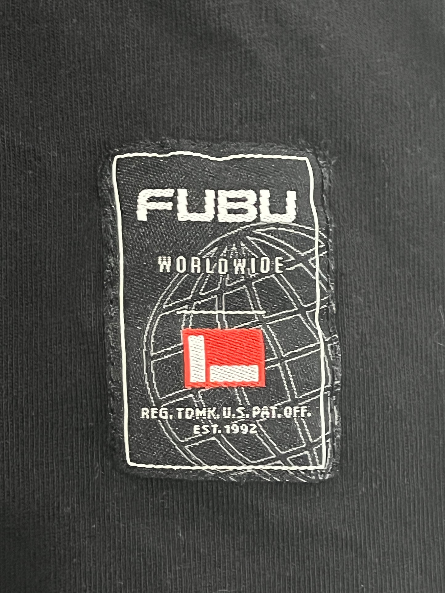 FUBU Worldwide Hustle Graphic T-Shirt Mens Large Black Streetwear Hip Hop Tee