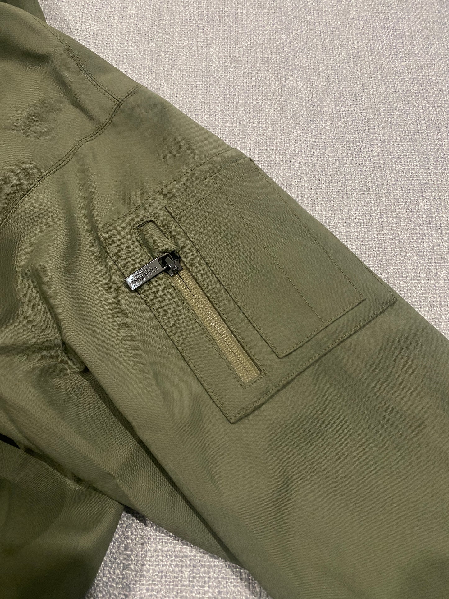 Calvin Klein Collection Jacket Mens 48 (L/XL) Olive Green Bomber Italy Designer