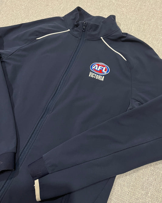 ISC AFL Victoria Soft Shell Jacket Mens Small Navy Full Zip Track Jacket