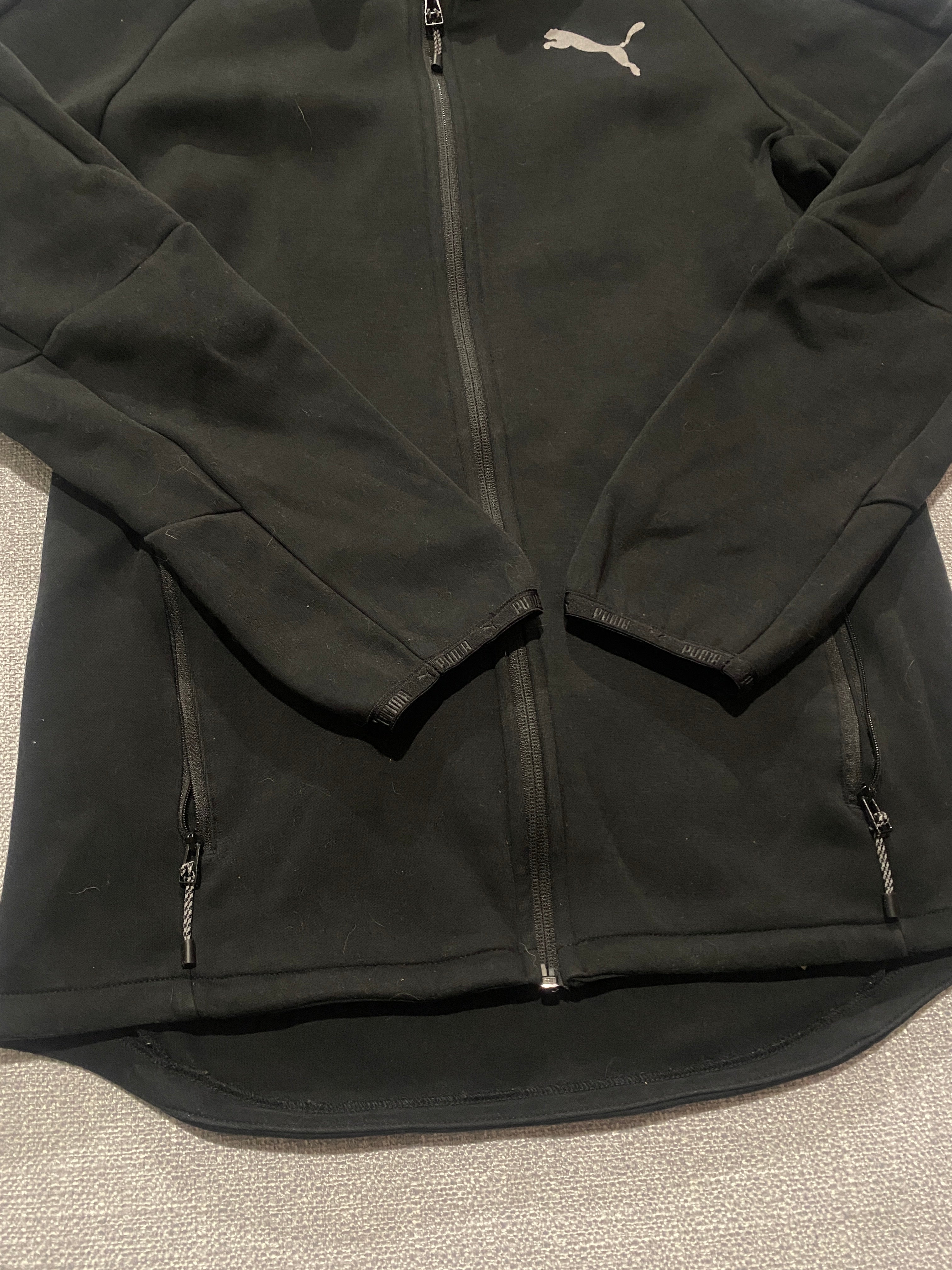 Puma Black Full Zip Hoodie with Logo