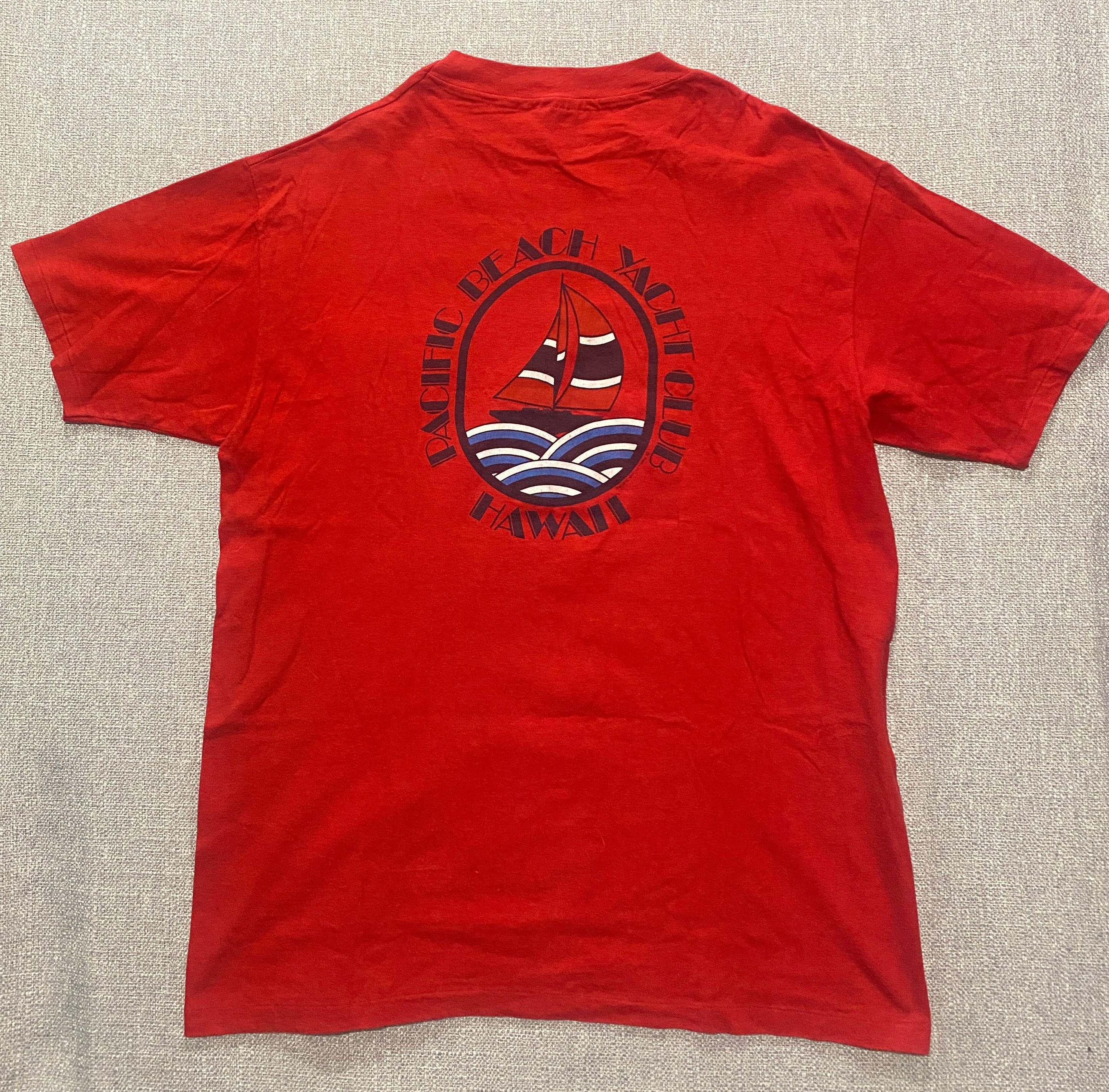 Hanes Beefy-T with Pacific Beach Yacht Club Graphic