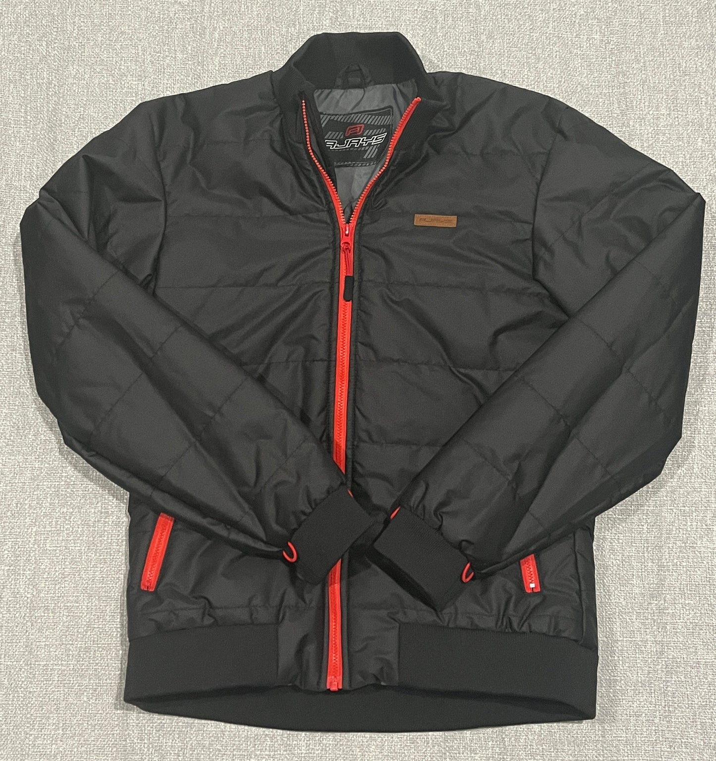 RJAYS Puffer Jacket Black Red Womens Size 10