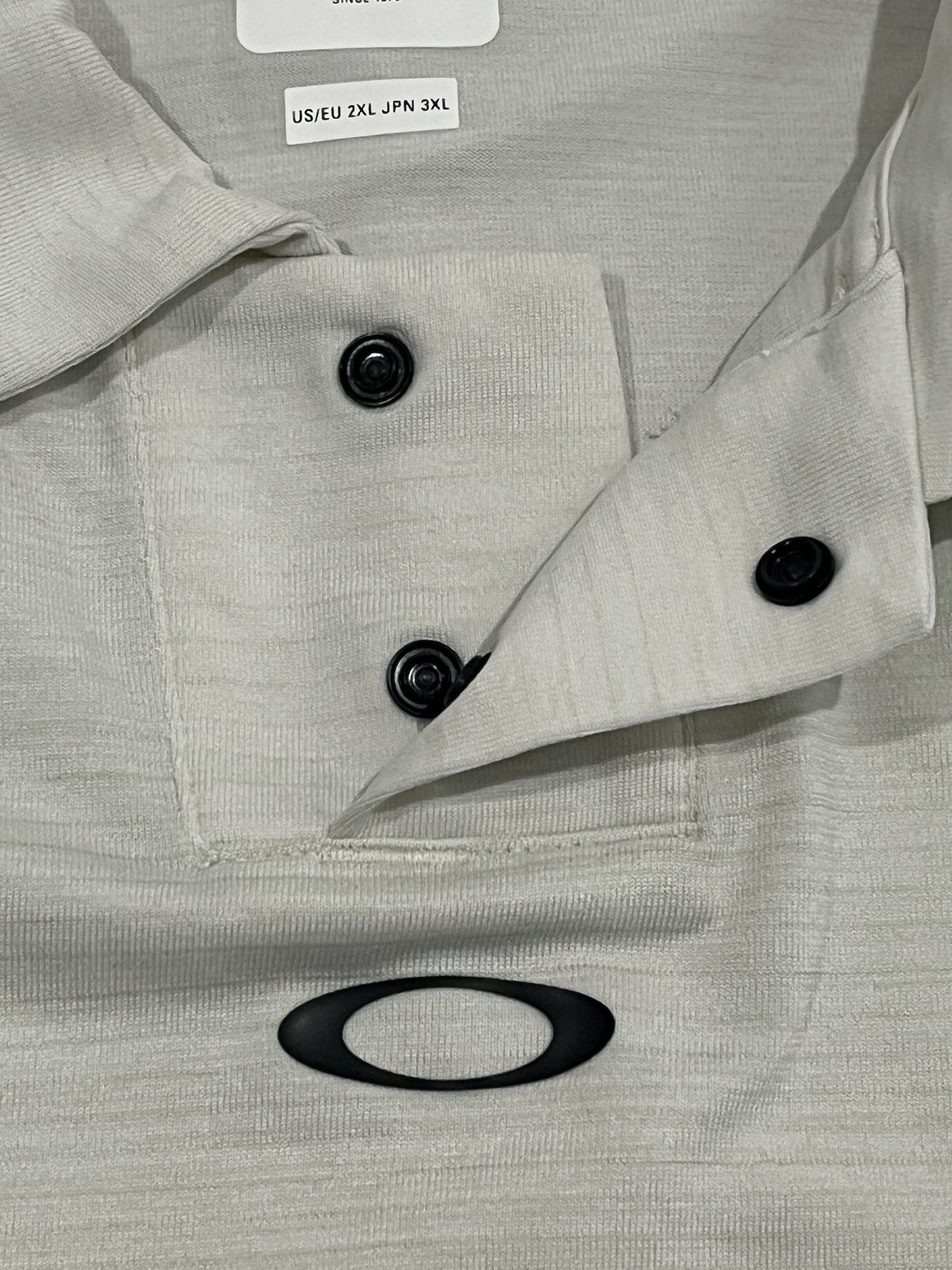 Oakley Golf Hydrolix Polo Shirt Mens 2XL Beige Performance Short Sleeve