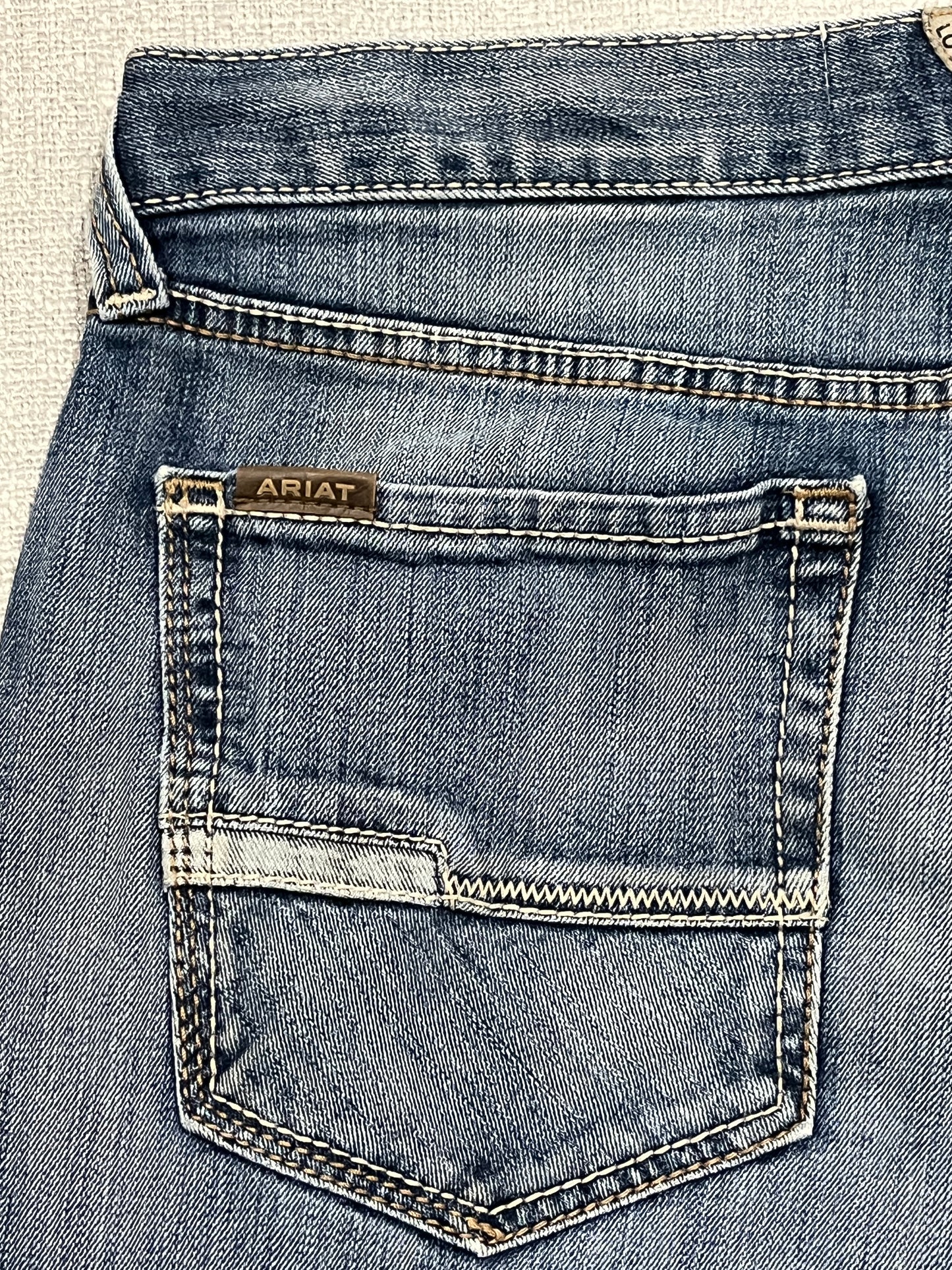Ariat M4 Low Rise Boot Cut Jeans Mens 32x34 Blue Stretch Denim Western Cowboy
