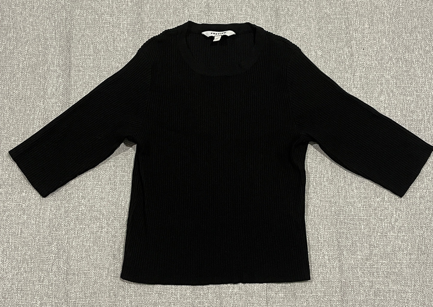 Preview Women’s Black Long Sleeve Ribbed Top size Large