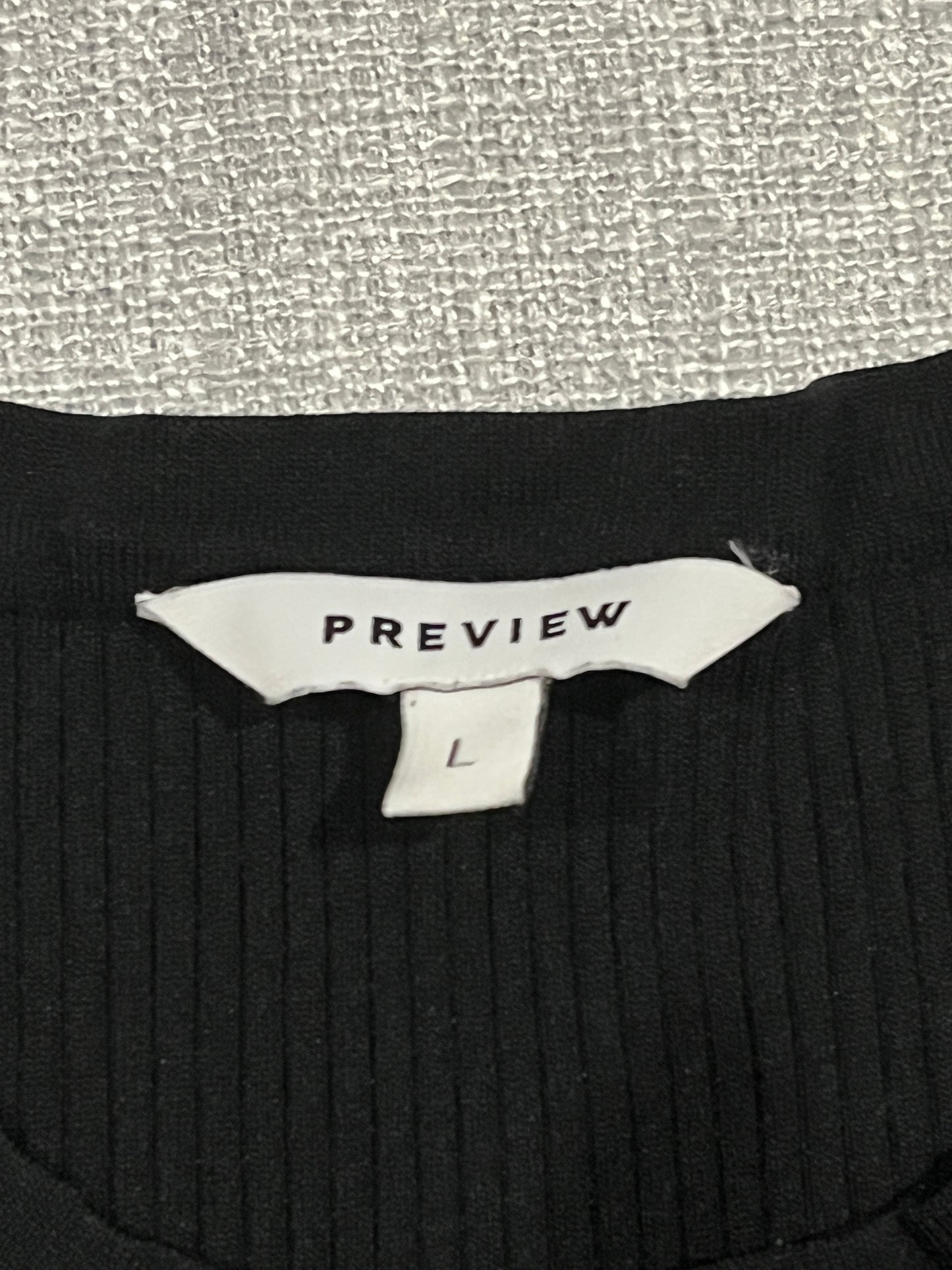 Preview Women’s Black Long Sleeve Ribbed Top size Large