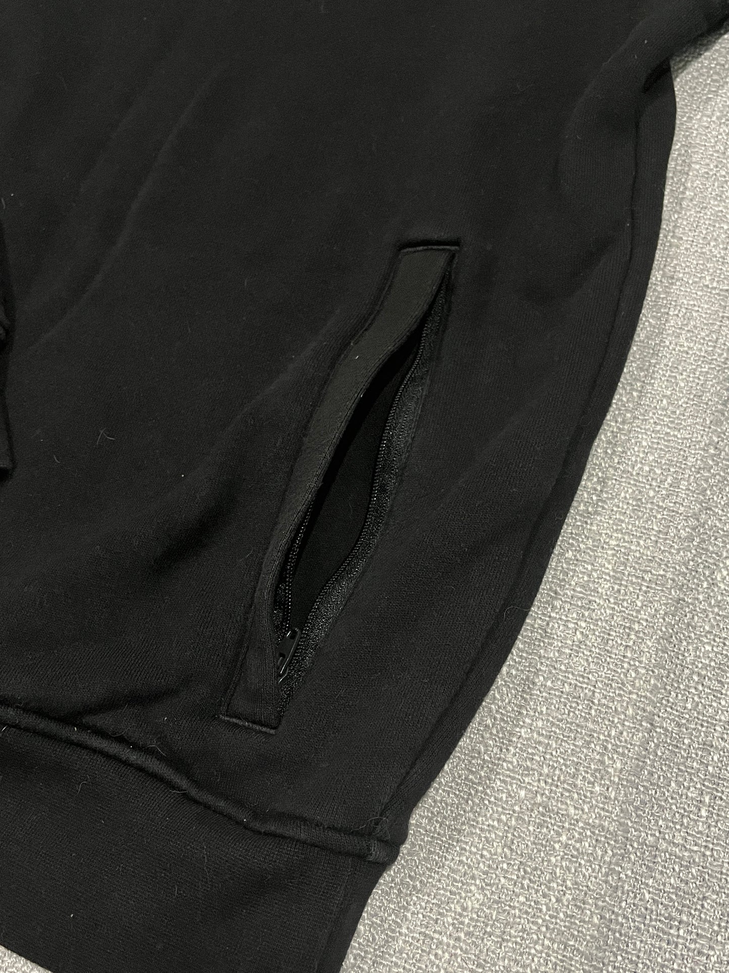 Lacoste Hoodie Womens XS Black Classic Fit Pullover Hooded Sweatshirt