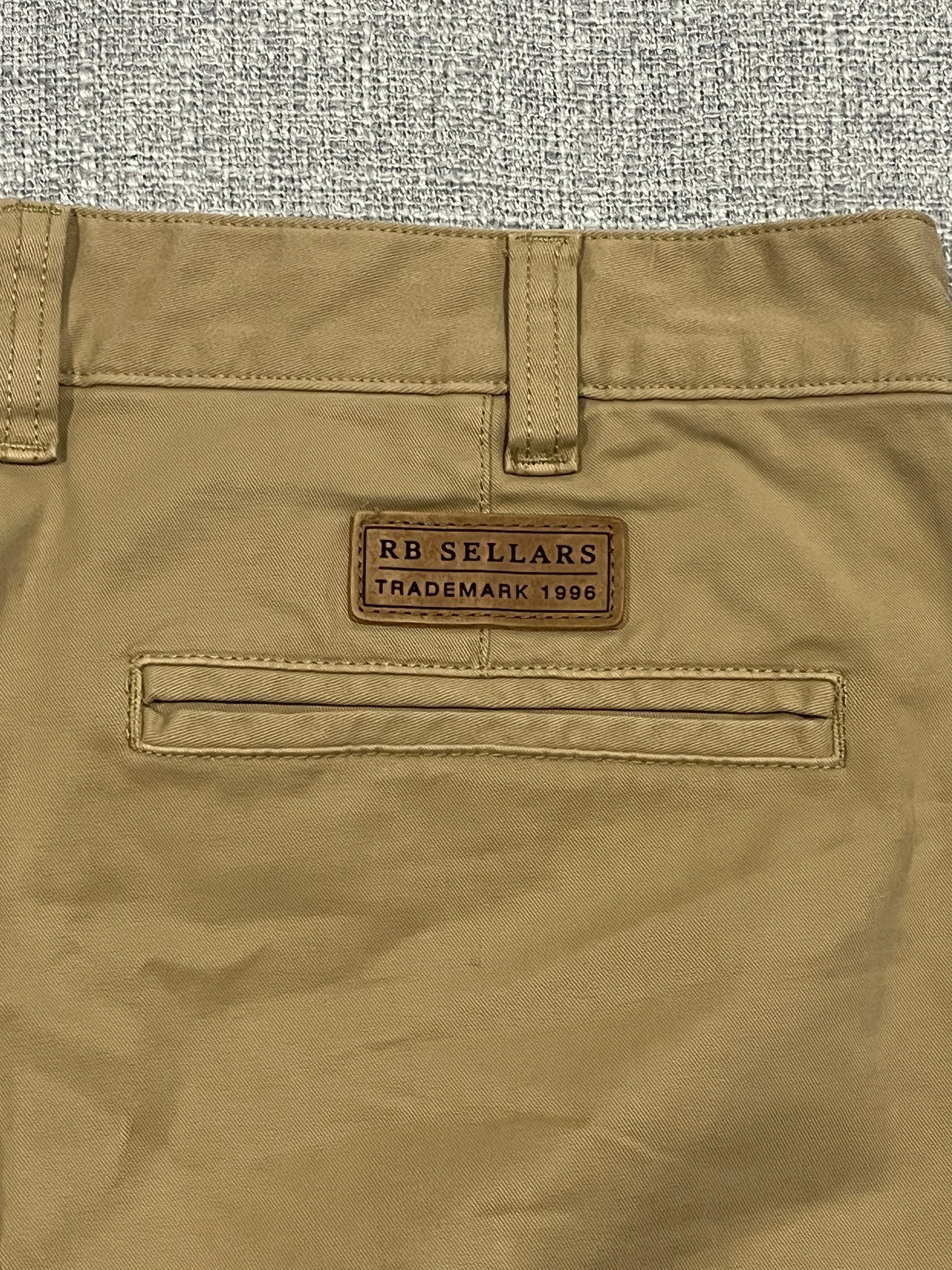 RB Sellars Carathool Chino Pants Mens 36x32 Beige Stretch Cotton Work Casual
