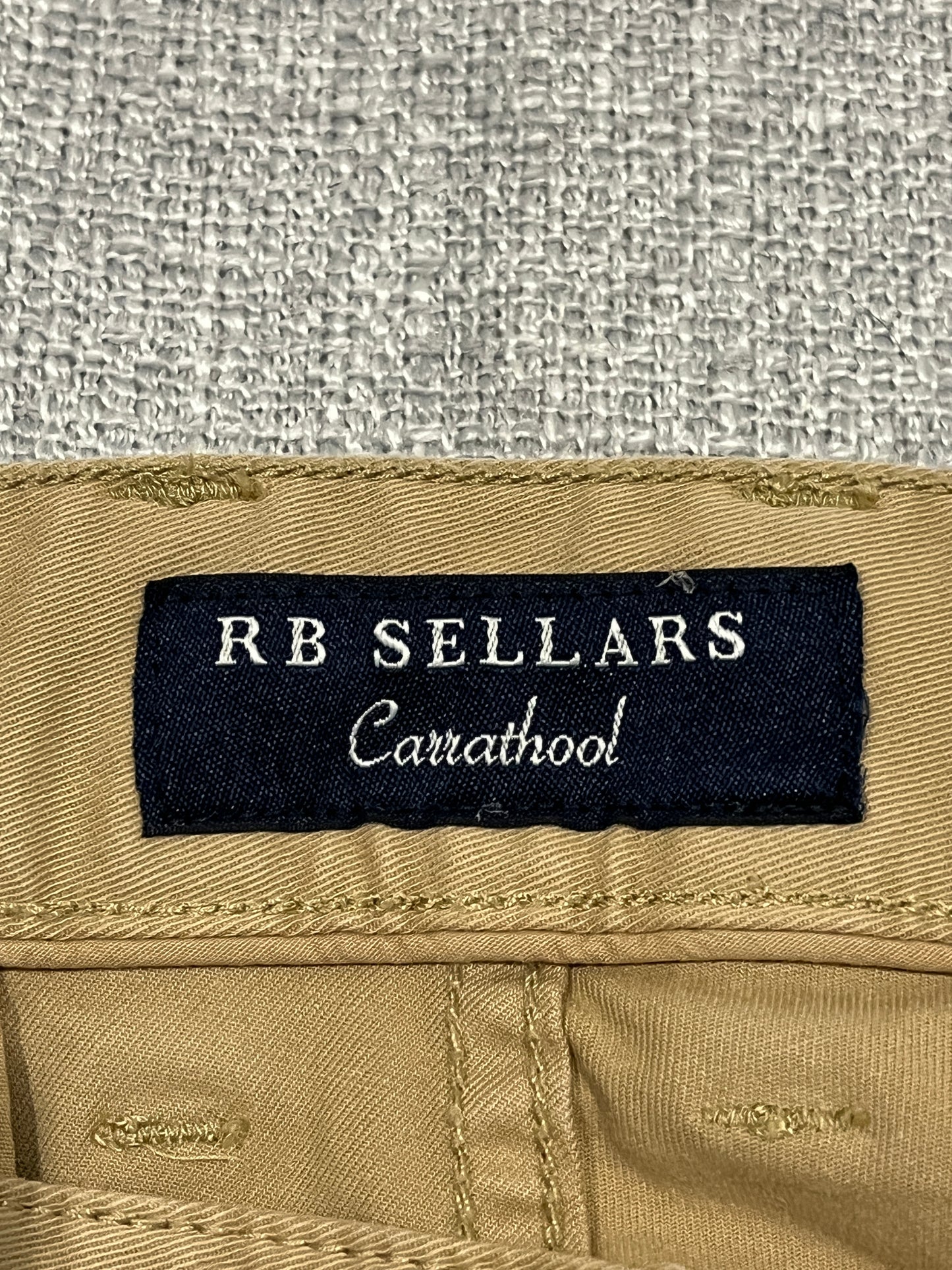 RB Sellars Carathool Chino Pants Mens 36x32 Beige Stretch Cotton Work Casual