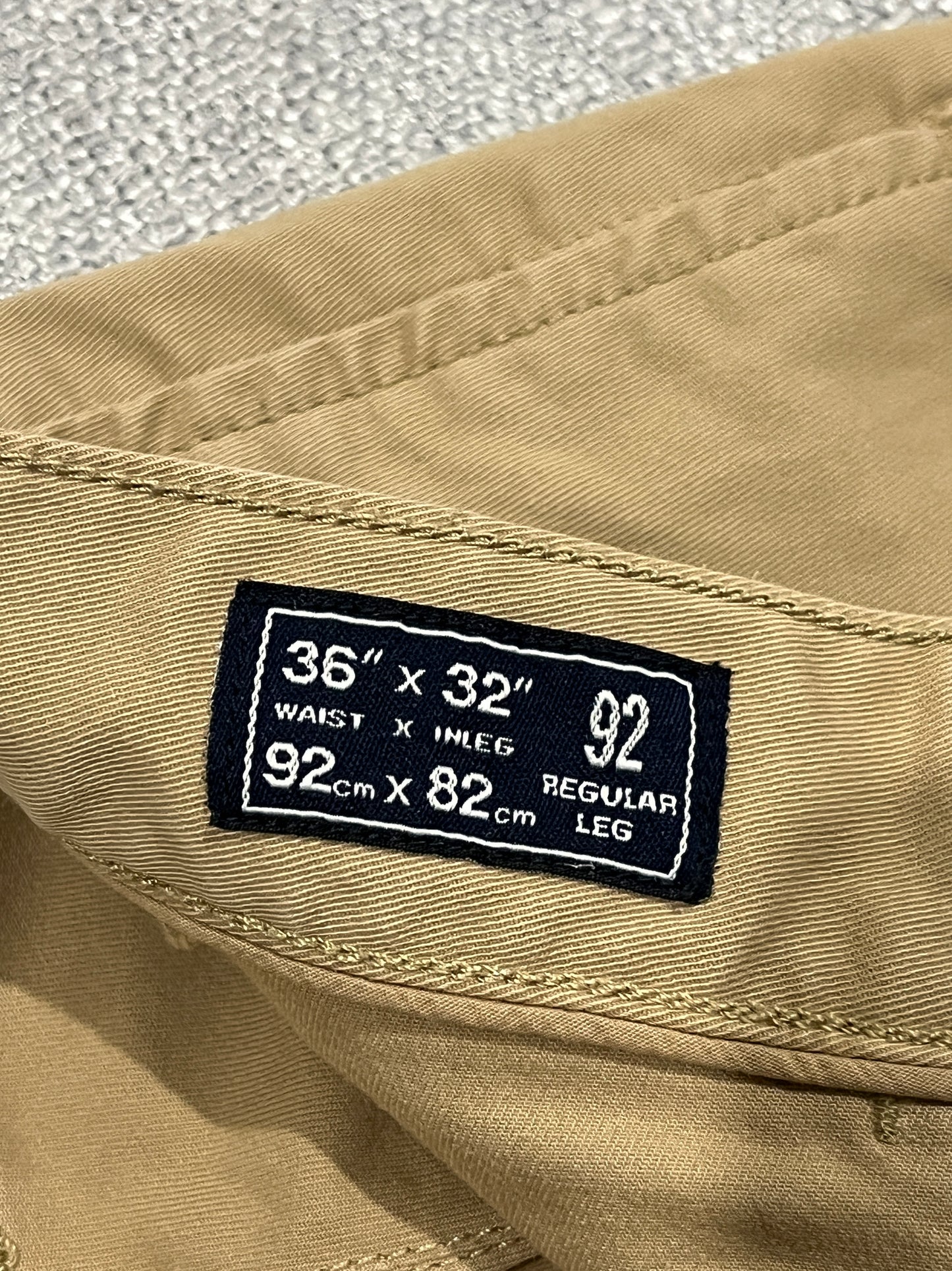 RB Sellars Carathool Chino Pants Mens 36x32 Beige Stretch Cotton Work Casual