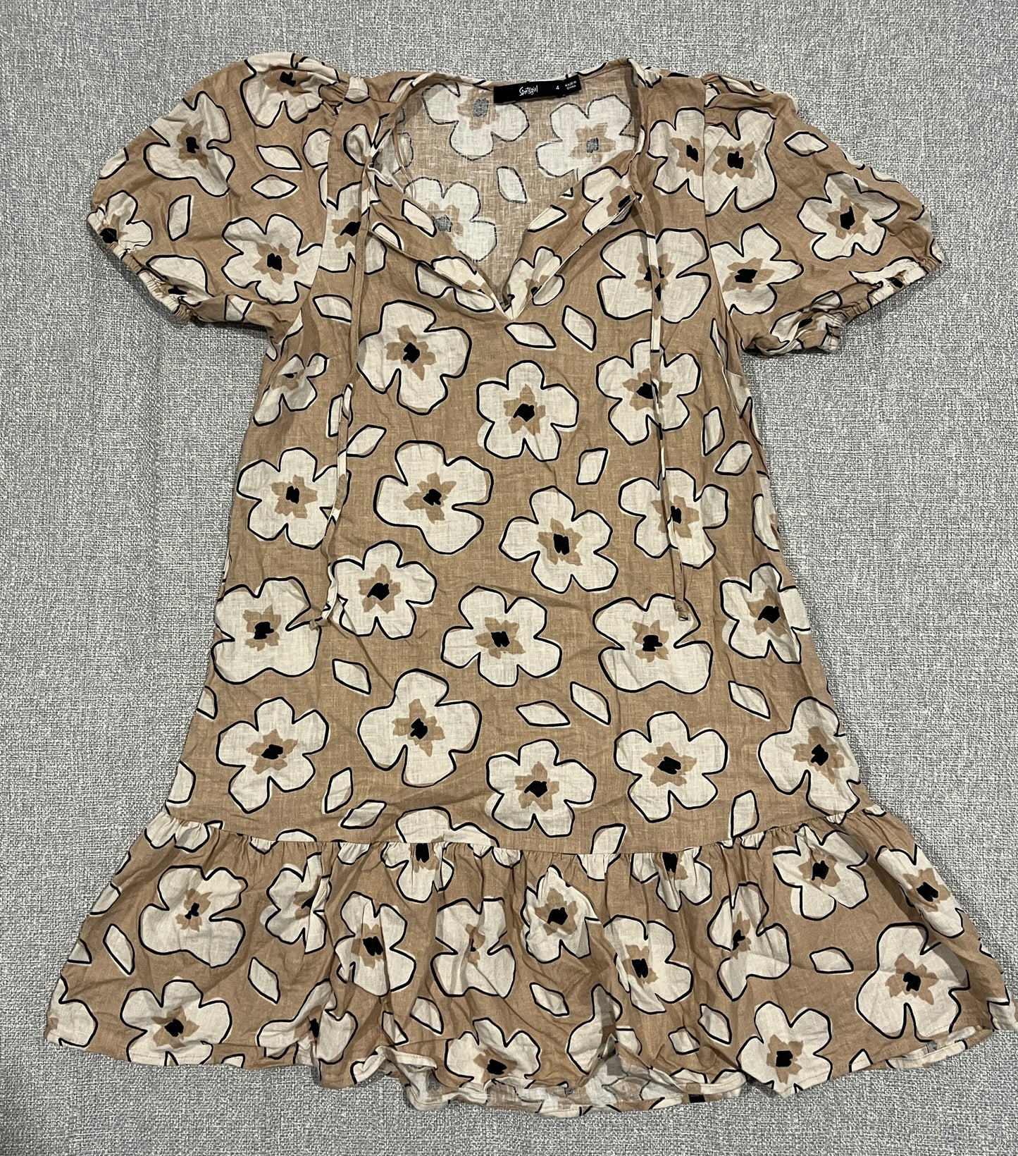 Sportsgirl floral women’s linen dress size 4