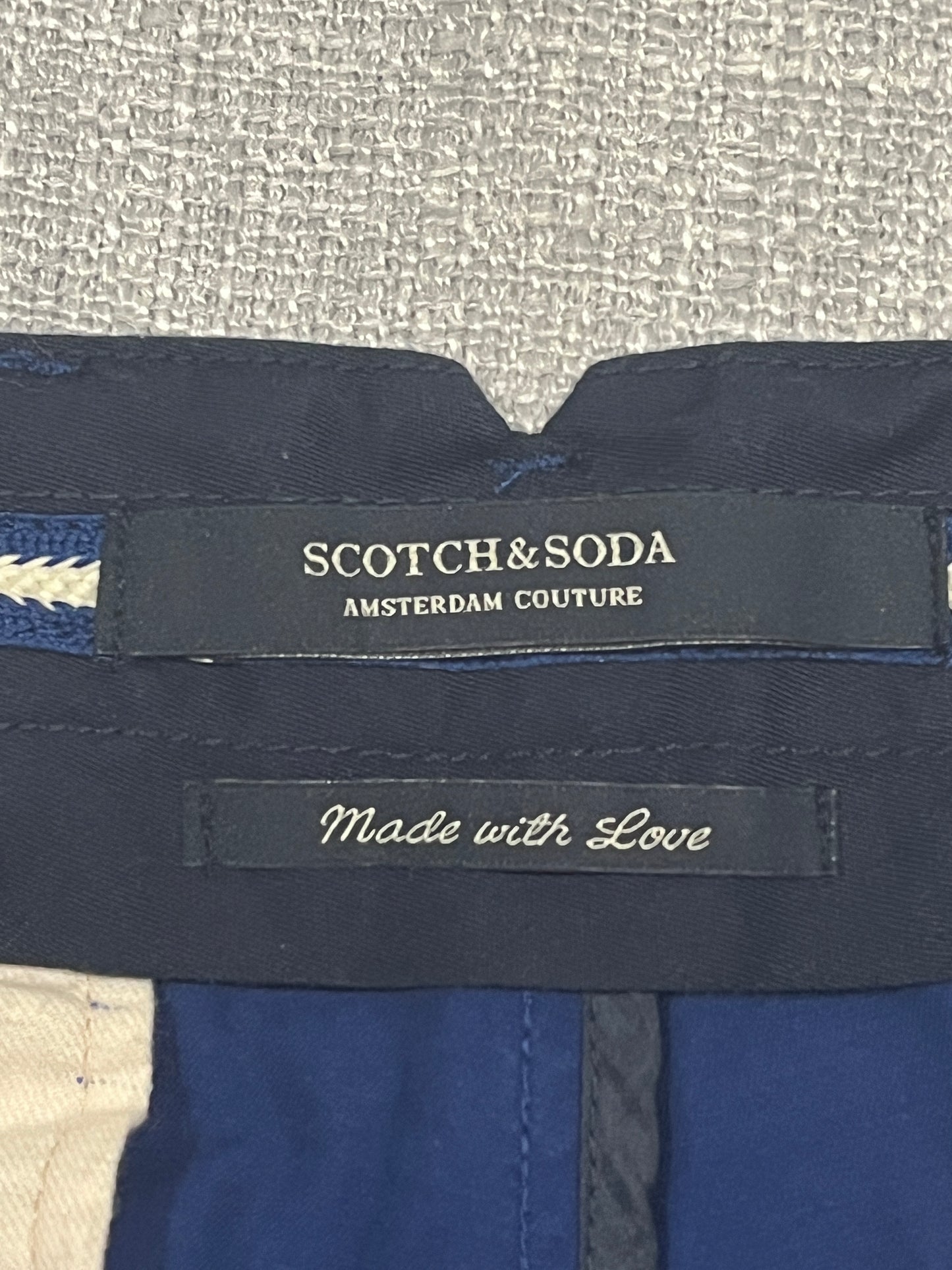 Scotch & Soda Stuart Chino Pants Mens W28 L32 Blue Slim Fit Amsterdam Couture