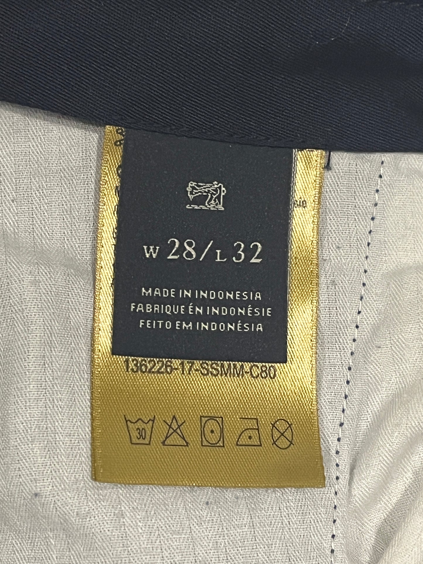 Scotch & Soda Stuart Chino Pants Mens W28 L32 Blue Slim Fit Amsterdam Couture