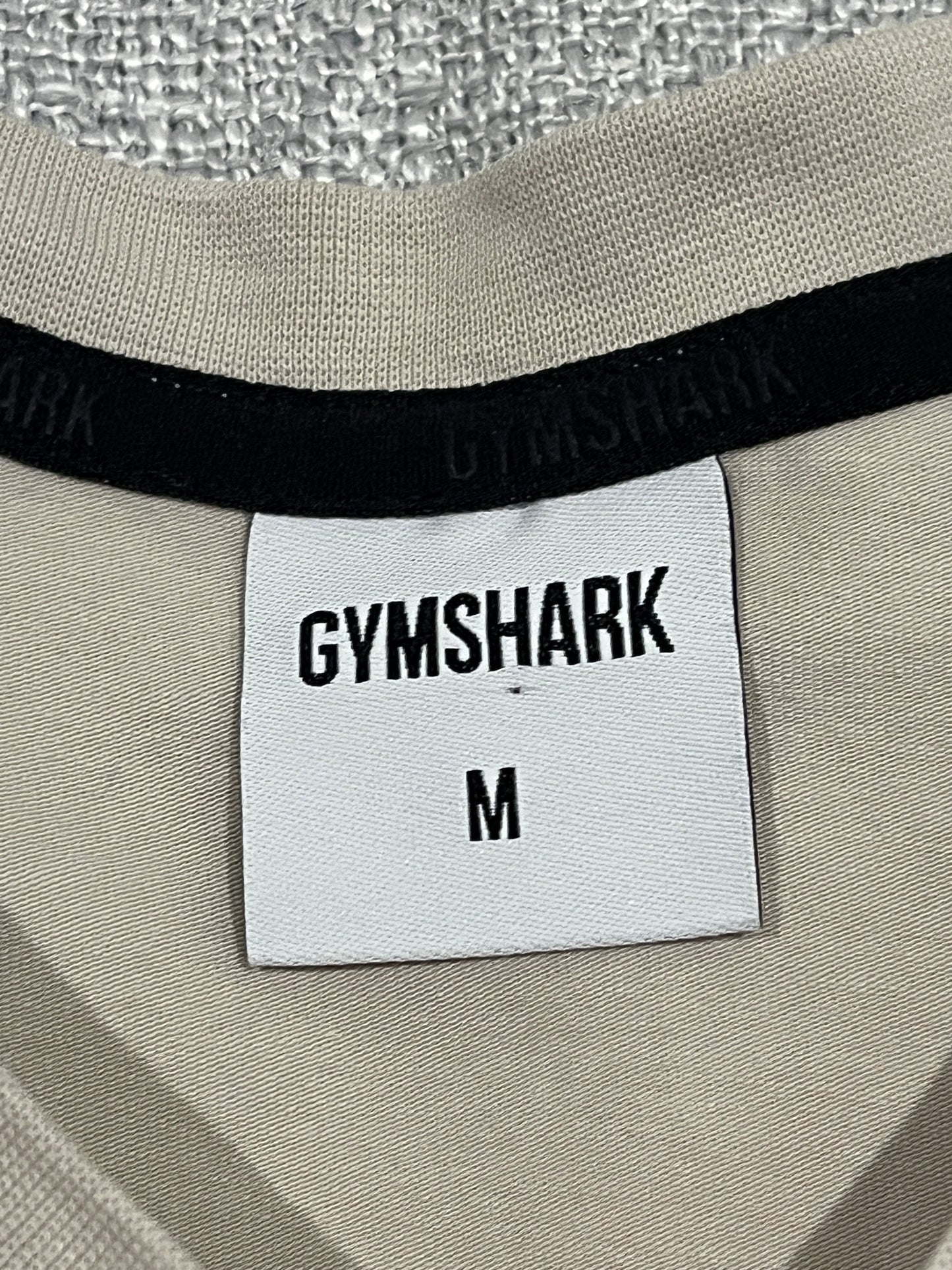 Gymshark Essential T-Shirt Mens Medium Beige Short Sleeve Gym Training