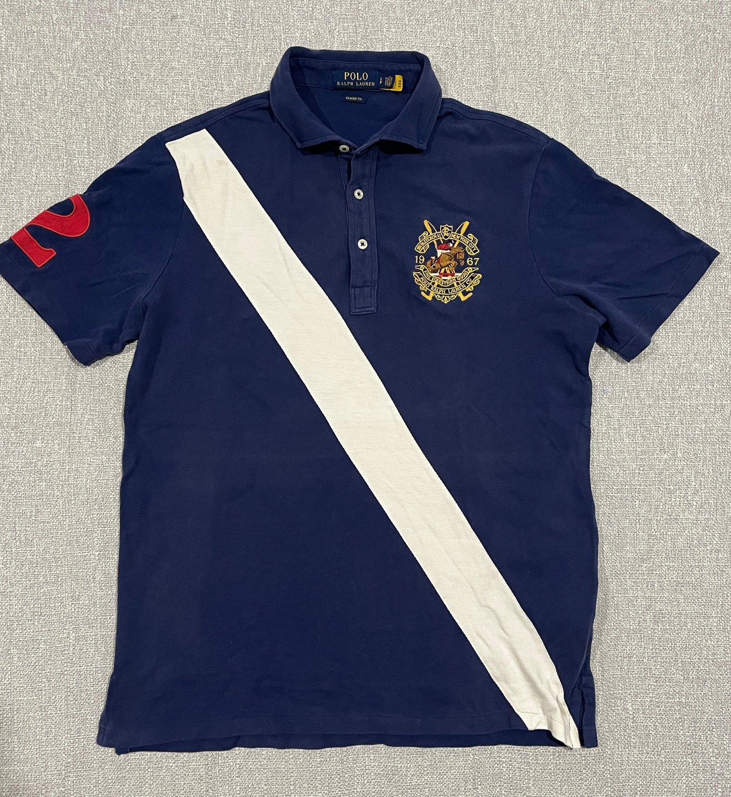 Polo Ralph Lauren Classic Fit Polo Shirt Navy Equestrian Crest Men’s Small