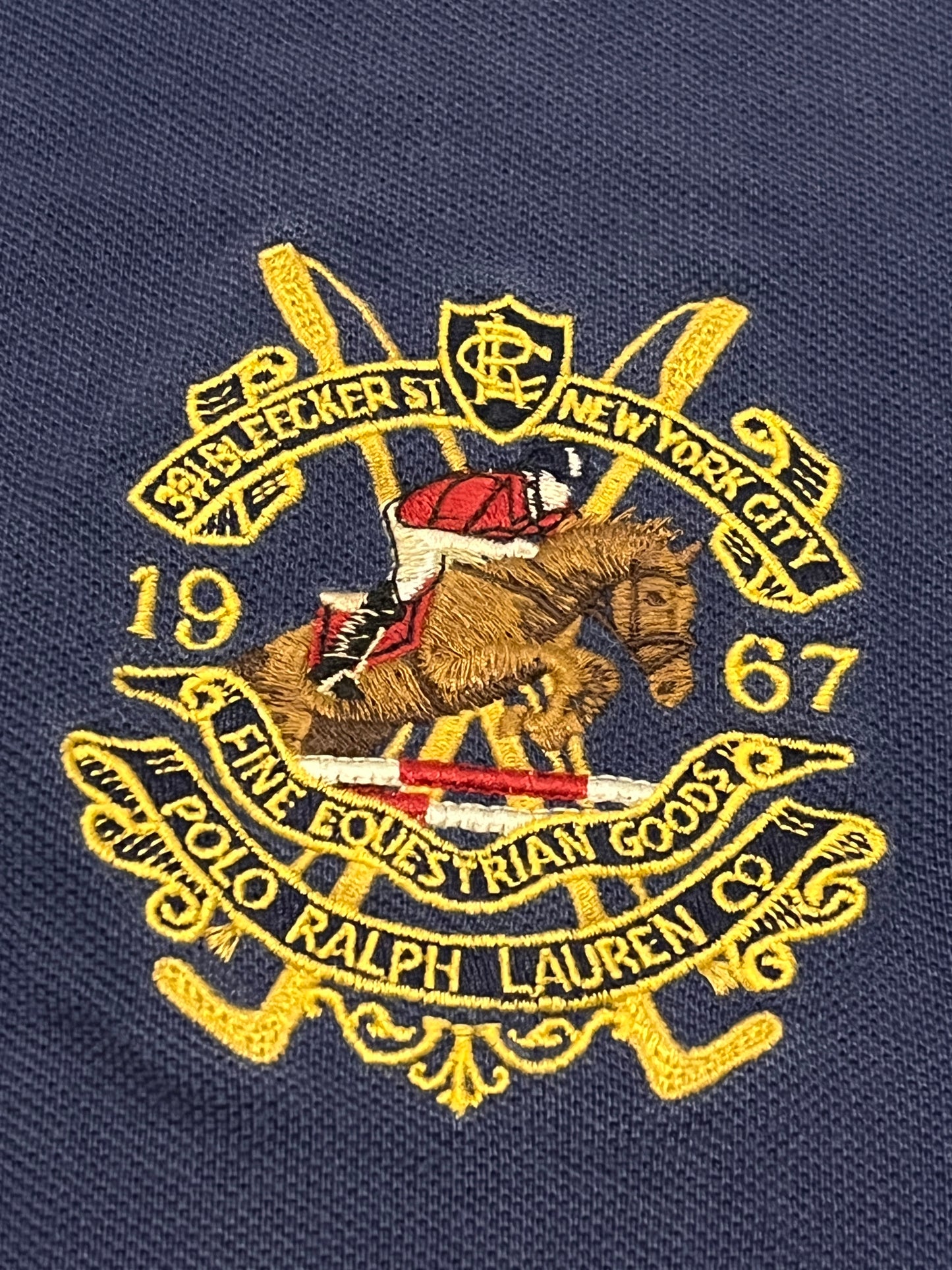 Polo Ralph Lauren Classic Fit Polo Shirt Navy Equestrian Crest Men’s Small