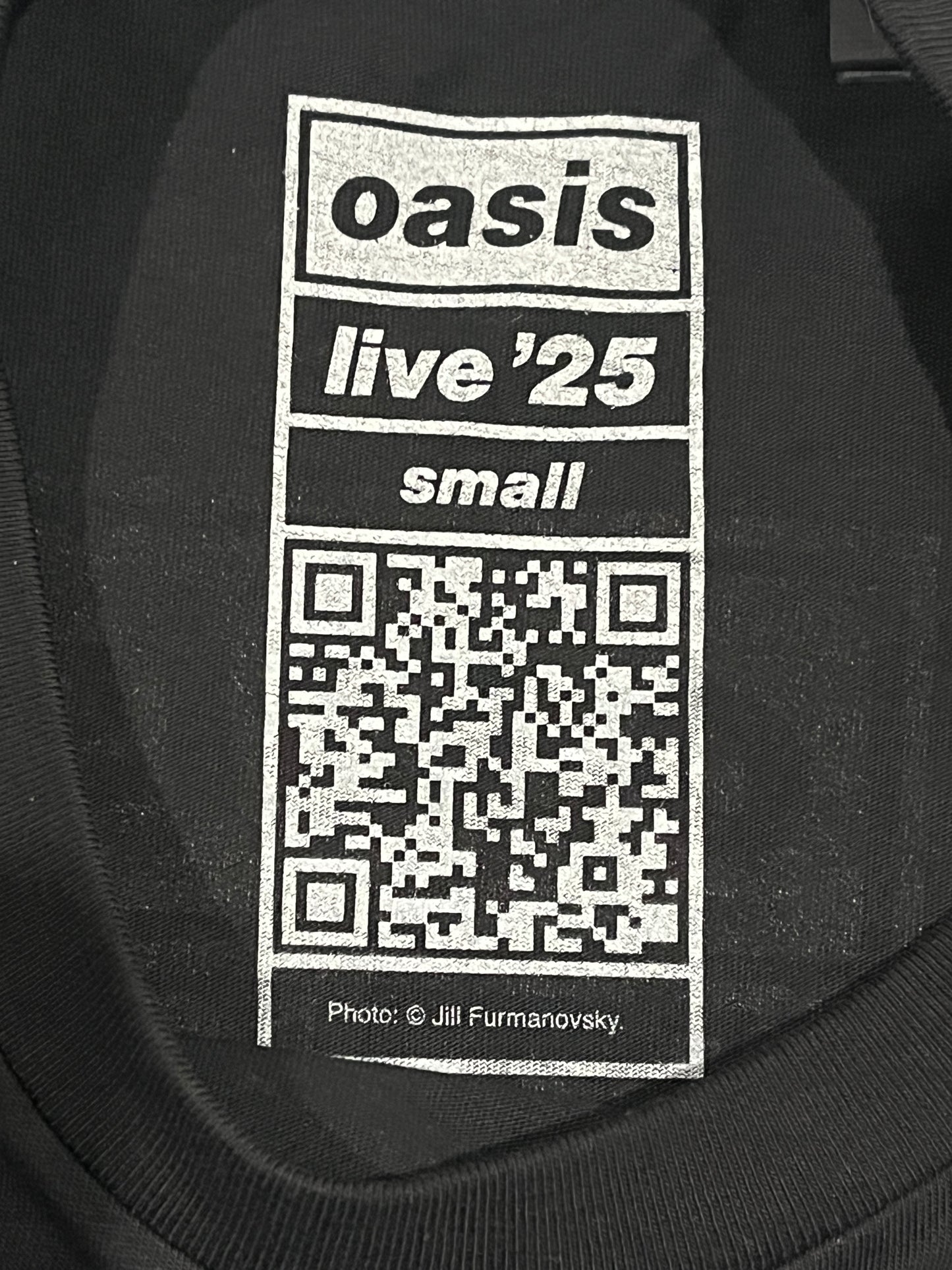 Oasis Live 25 World Tour T Shirt Black Graphic Band Tee Size Small