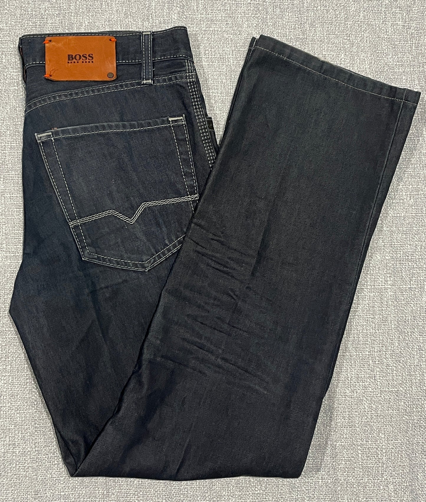 Hugo Boss Regular Fit Dark Wash Jeans W30 L34 Mens Designer Denim