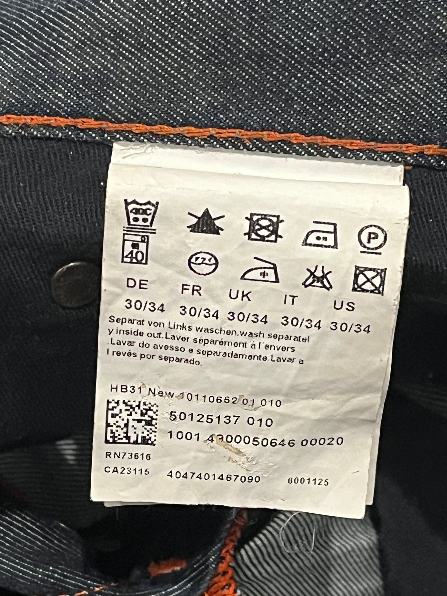 Hugo Boss Regular Fit Dark Wash Jeans W30 L34 Mens Designer Denim