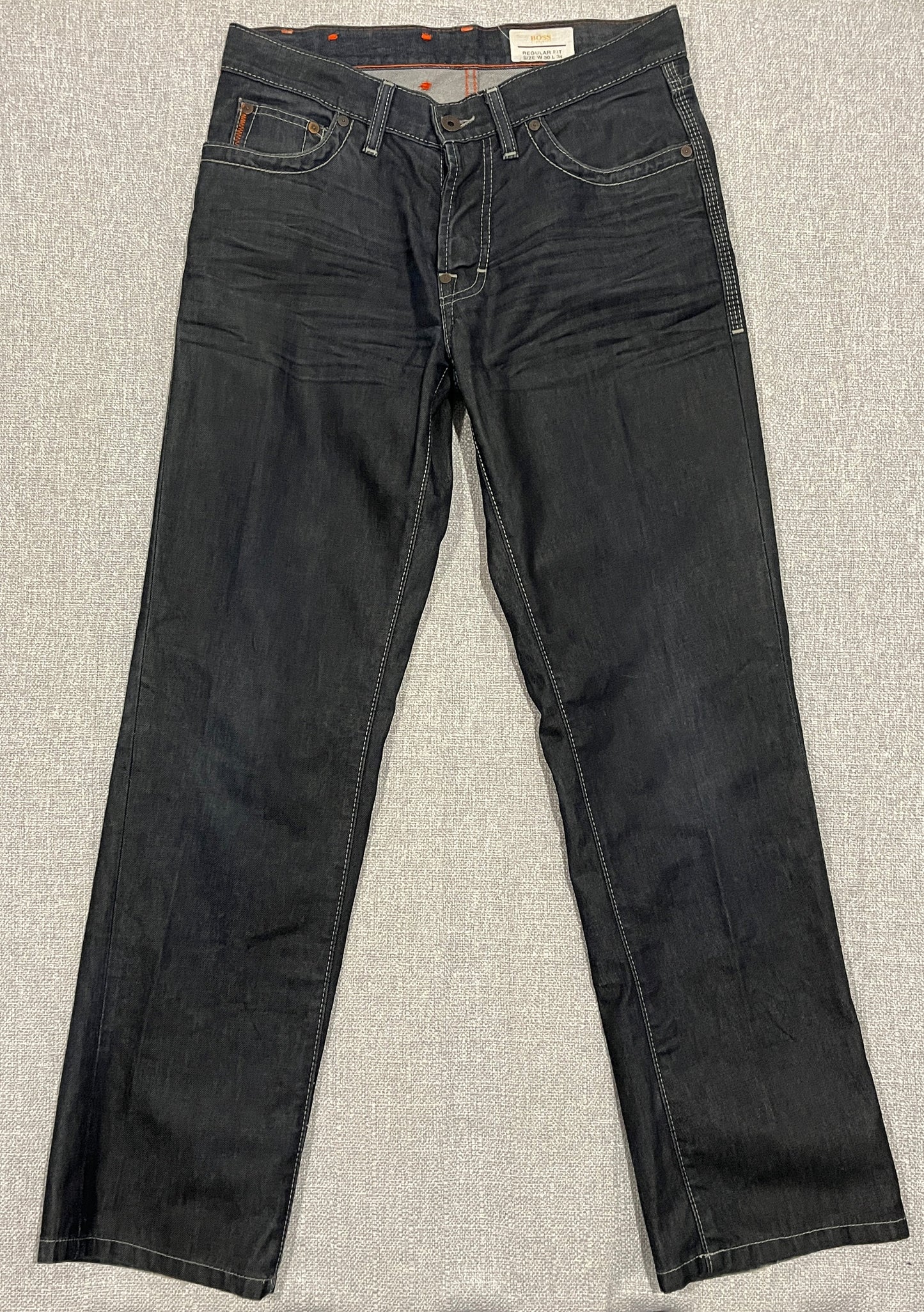 Hugo Boss Regular Fit Dark Wash Jeans W30 L34 Mens Designer Denim