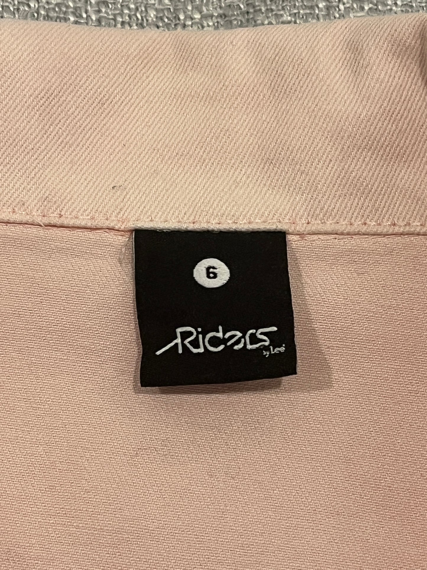 Riders by Lee Women’s Pink Denim Jacket Size 6 Button Up Trucker