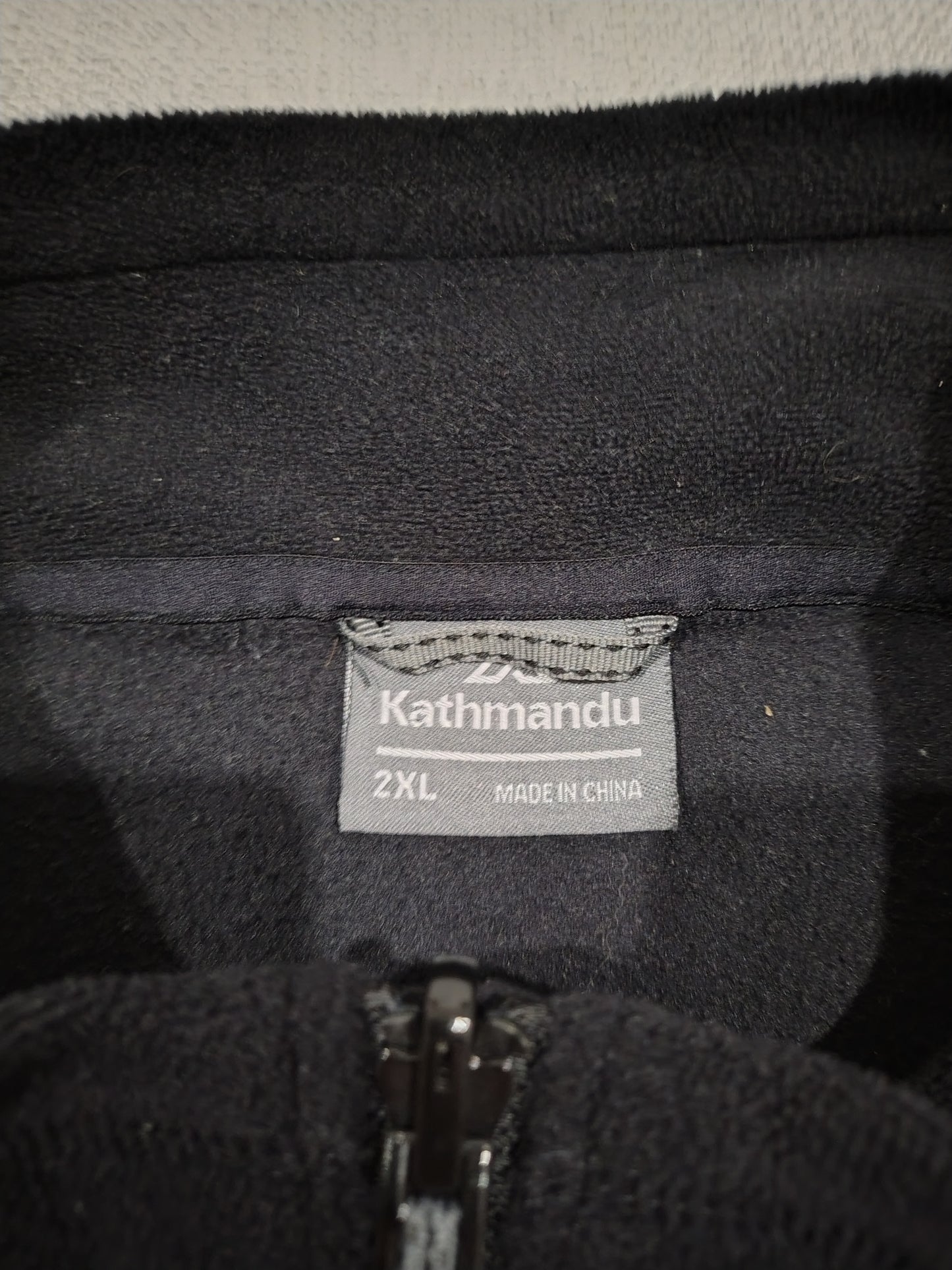 Kathmandu Fleece Jacket Mens 2XL Black Full Zip Outdoor Hiking