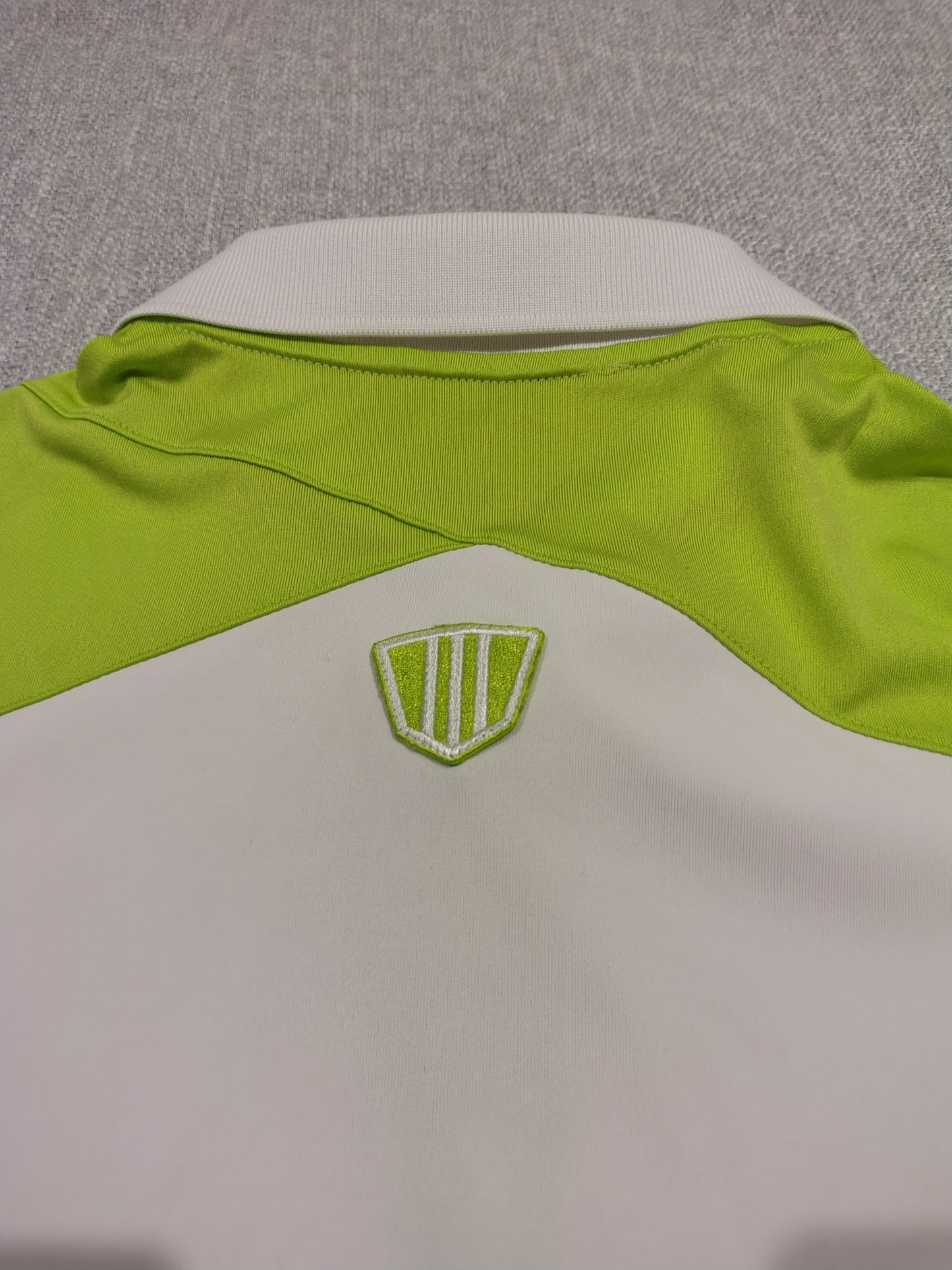 Adidas Golf Polo White Green Medium