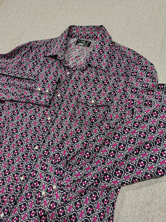 Pure Western Patterned Western Shirt – Womens Size 16