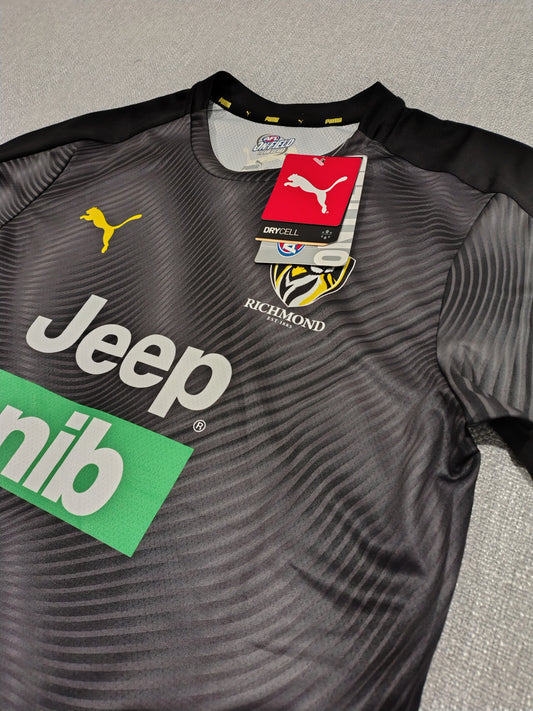 Richmond Tigers Training Tee Mens Small BNWT Puma AFL Onfield DryCELL
