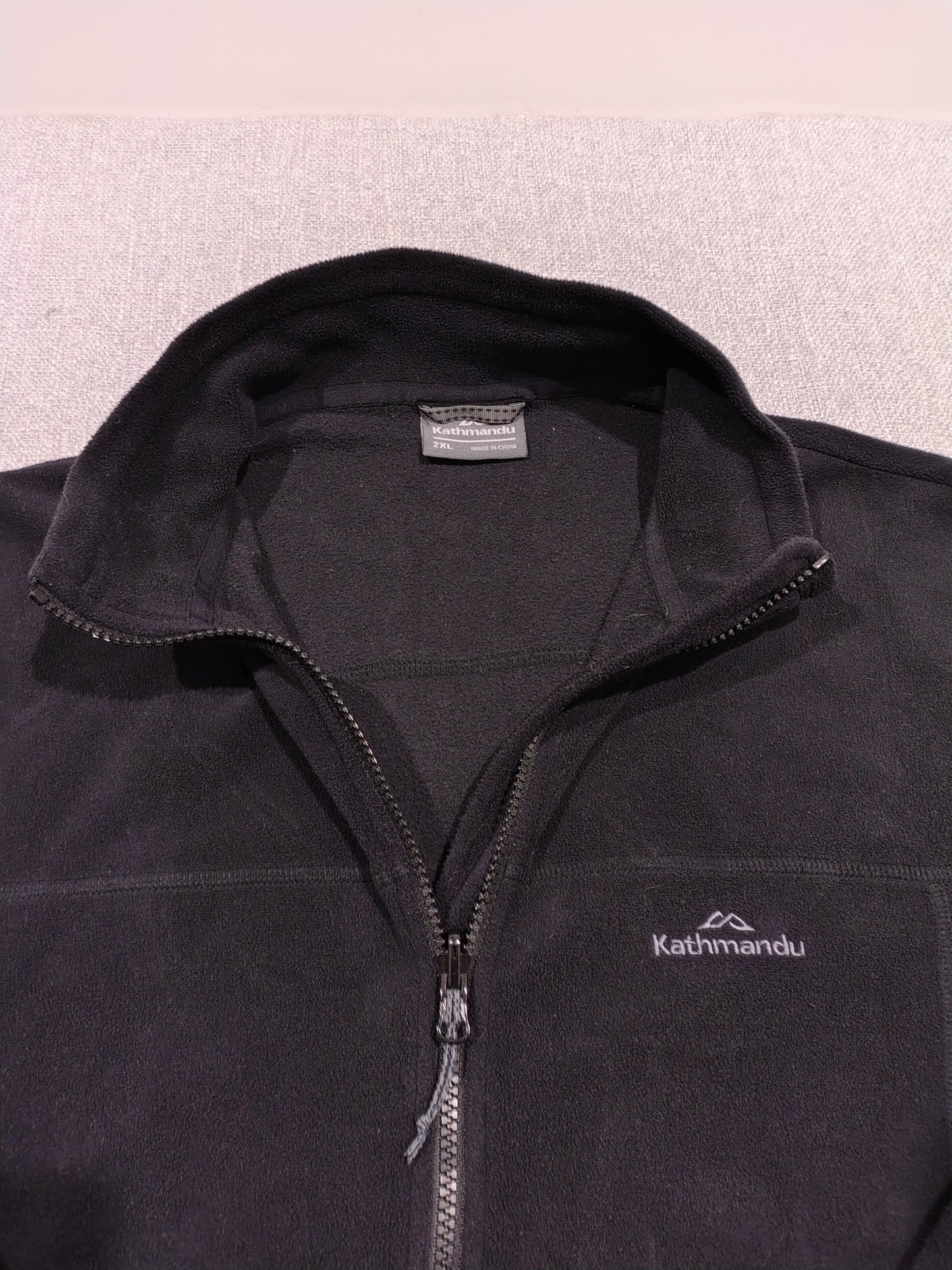Kathmandu Fleece Jacket Mens 2XL Black Full Zip Outdoor Hiking